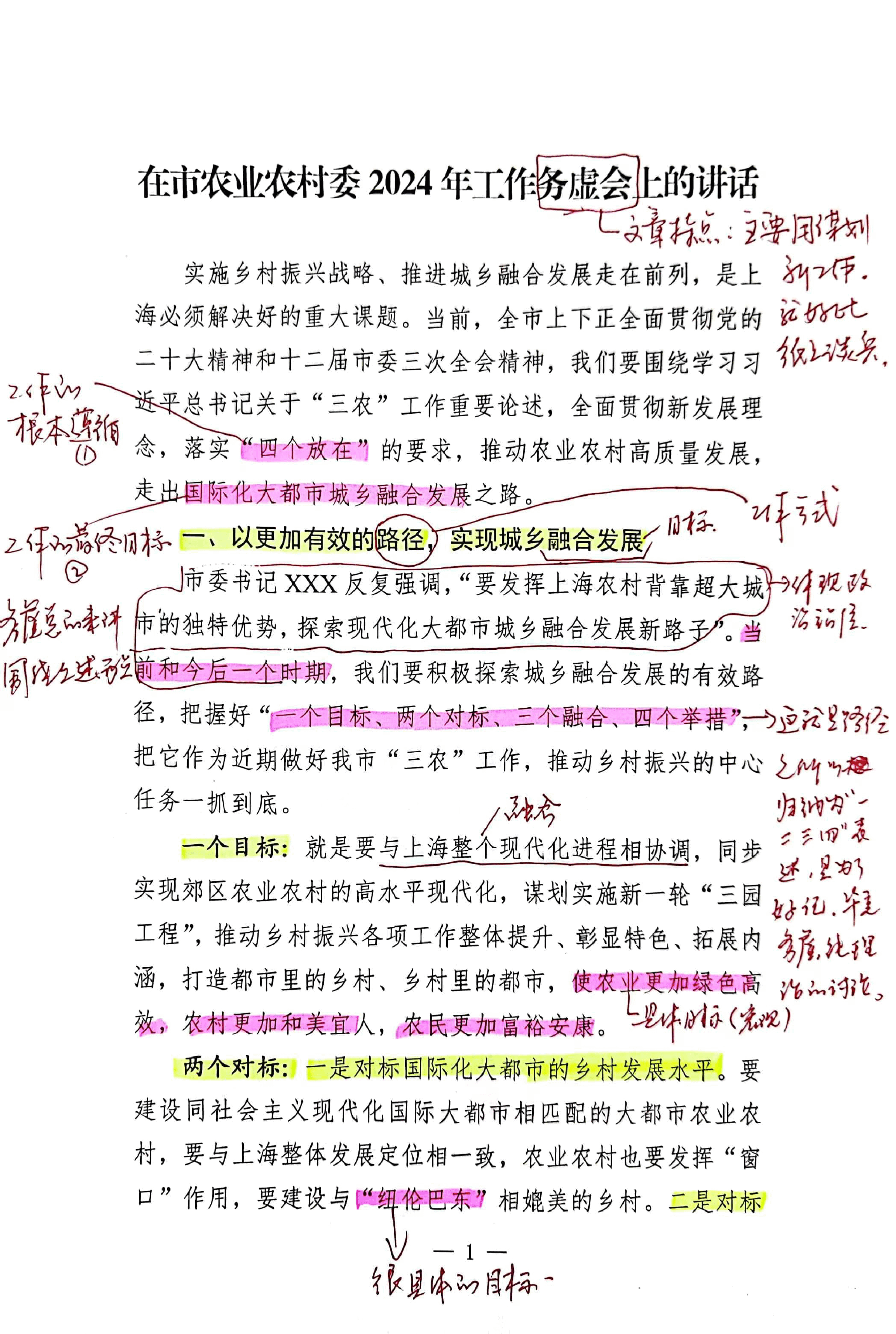 【解析】在市农业农村委2024年工作务虚会上的讲话.pdf,第1页预览