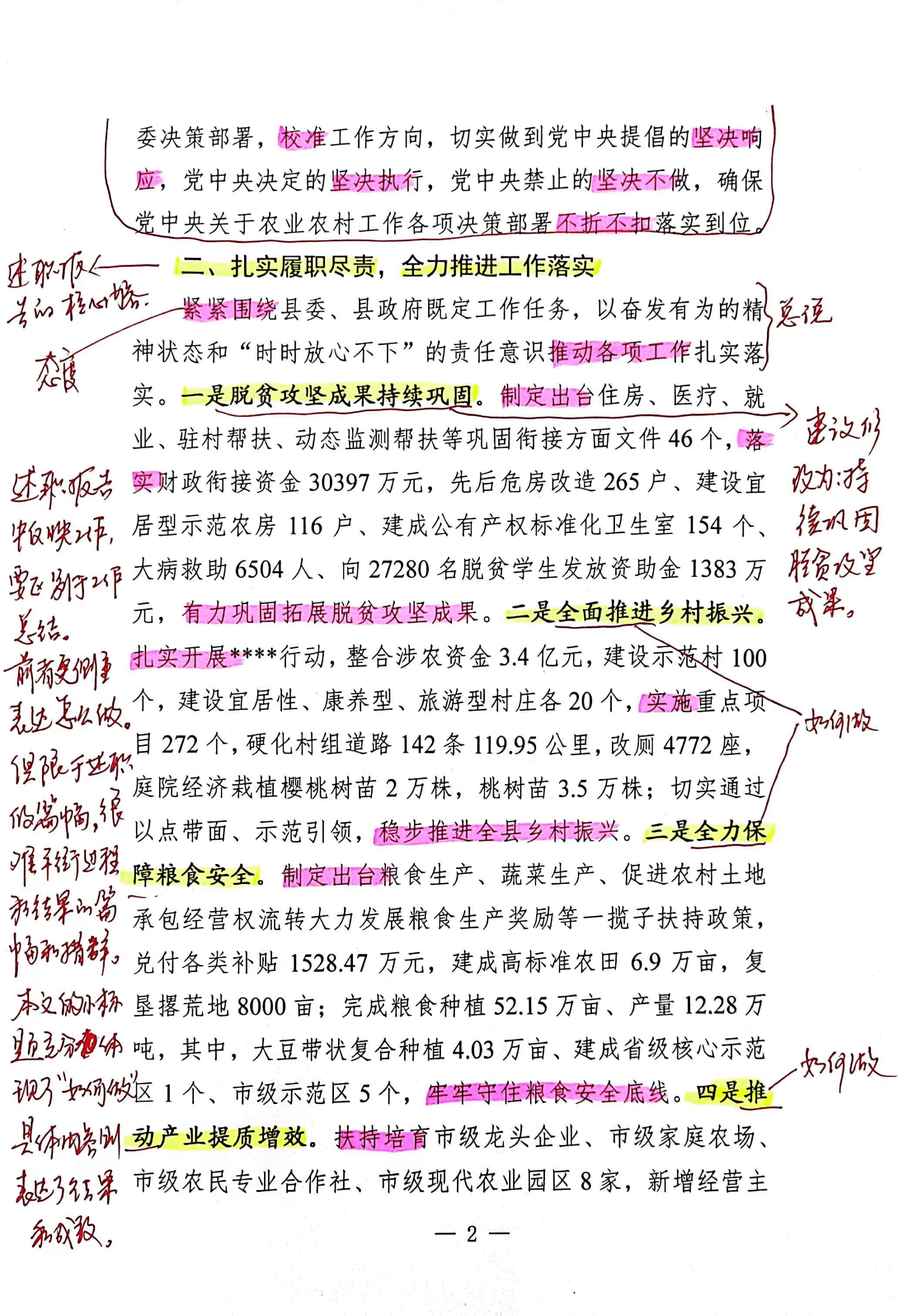 【解析】副县长年度个人述职报告.pdf,第2页预览