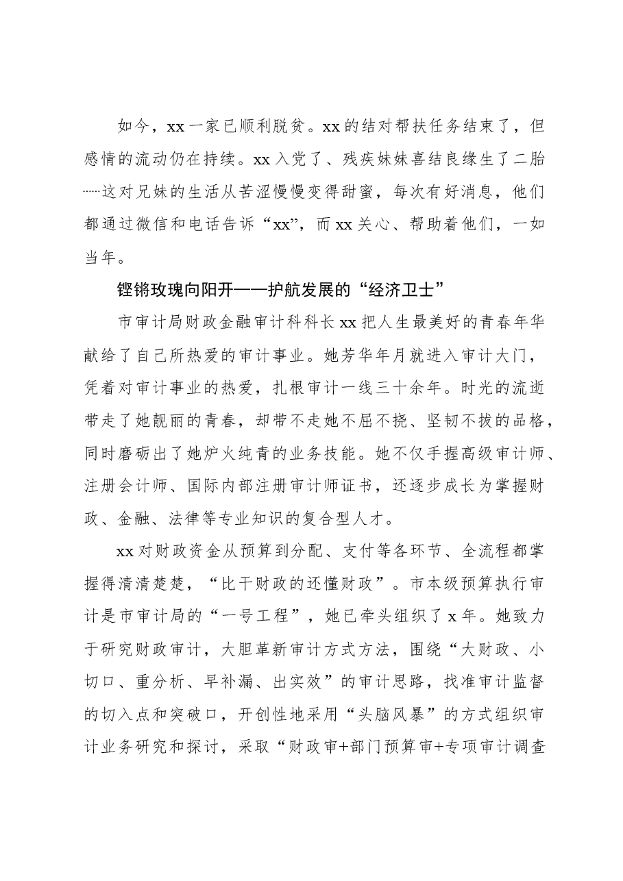 审计系统三八红旗手先进事迹材料汇编.docx,第4页预览