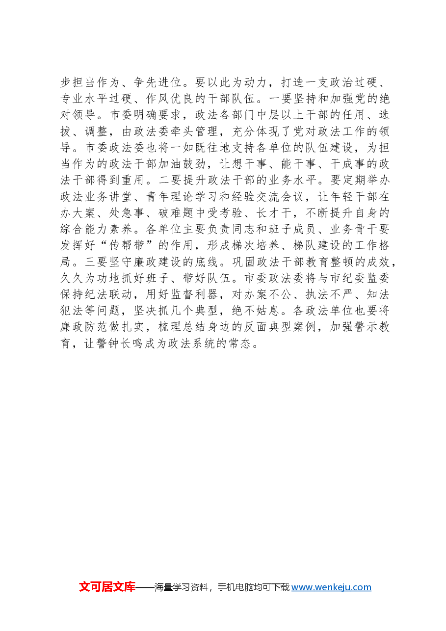 政法委书记在市委政法委员会全体会议上的讲话.docx，第4页预览