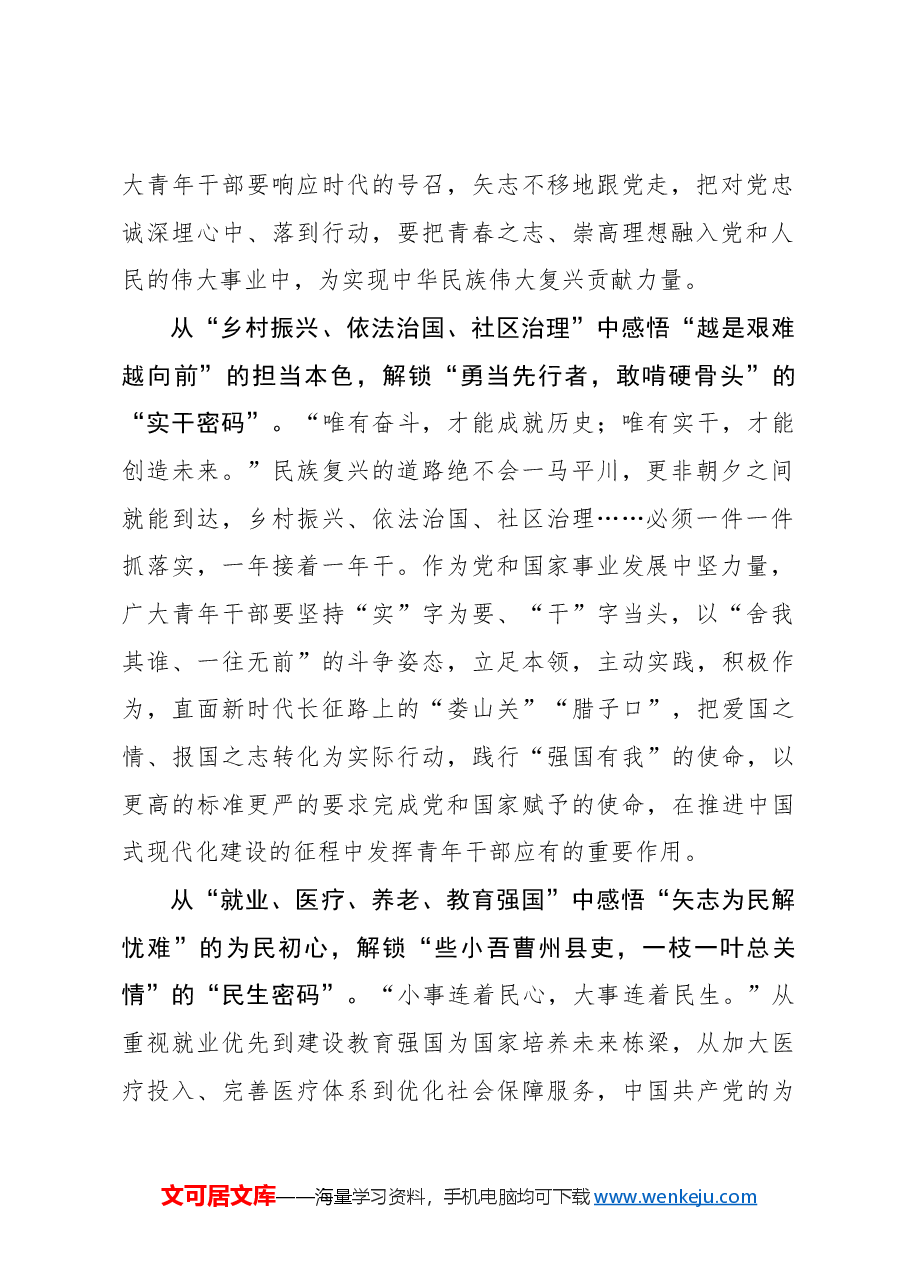 心得体会:从“两会热词”解锁青年干部的“行进密码”.docx,第2页预览