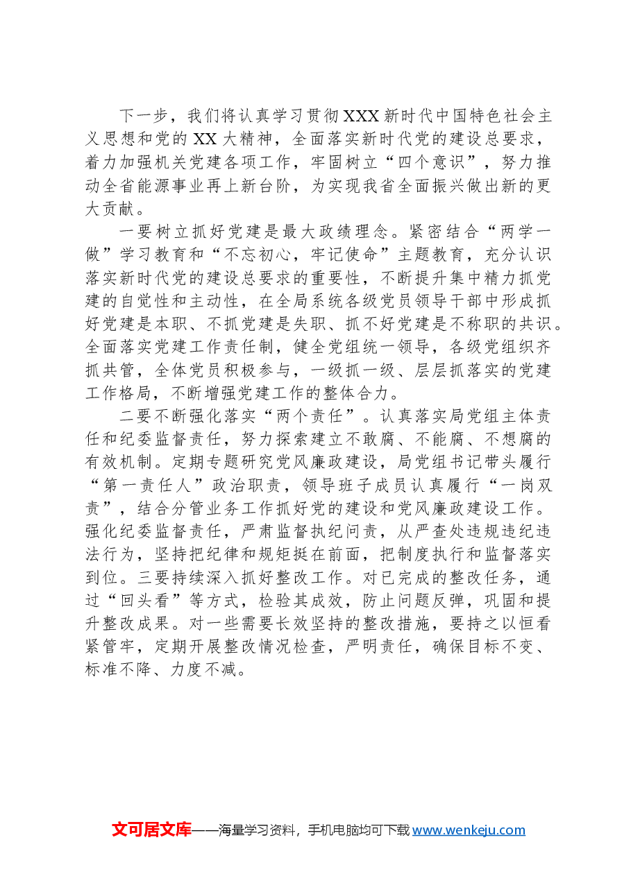 XX局关于中央巡视组巡视“回头看”反馈基层党建问题整改落实情况督察工作反馈问题整改情况的报告.docx，第4页预览