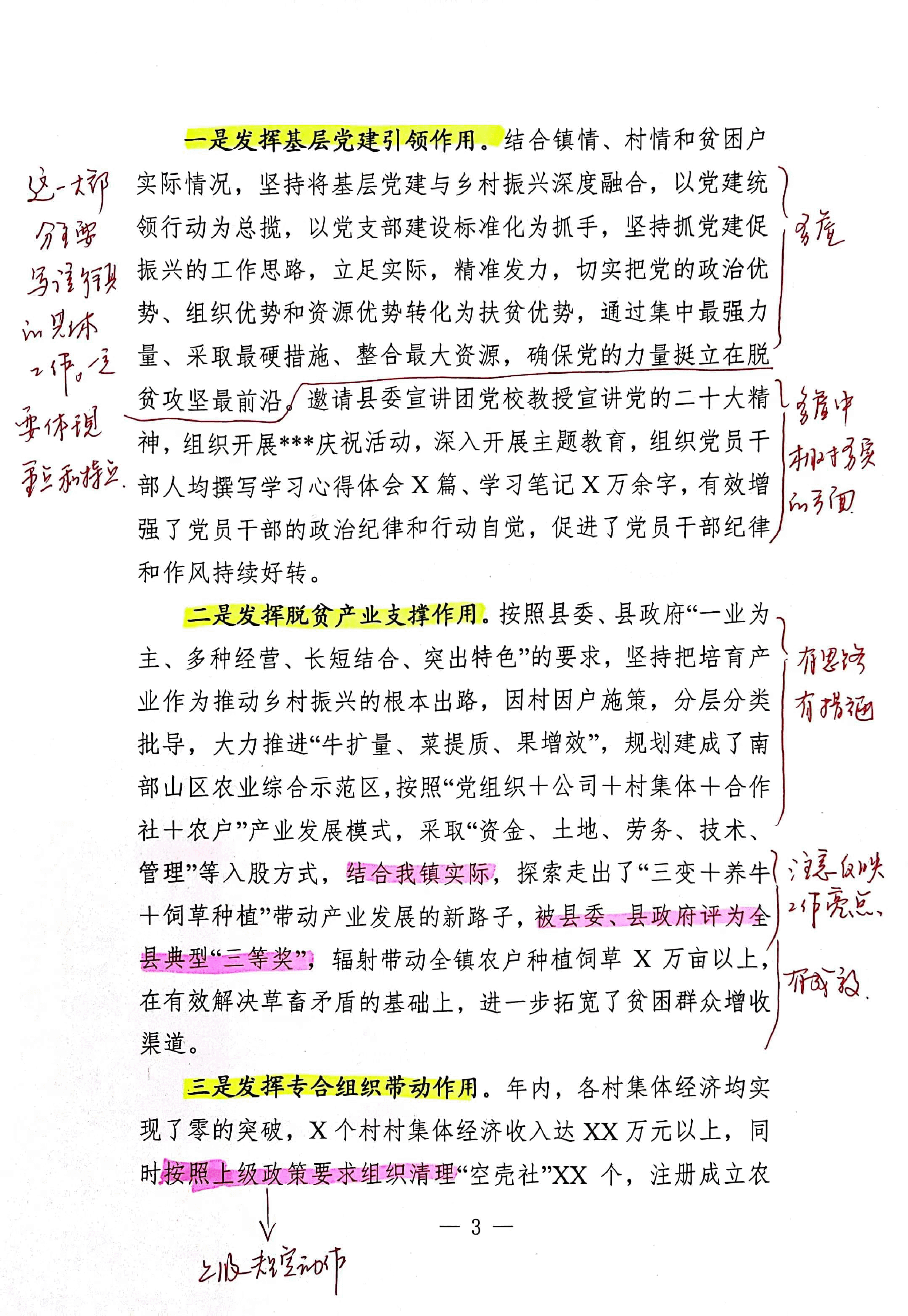 【解析】镇党委书记2023年度述职报告.pdf,第3页预览