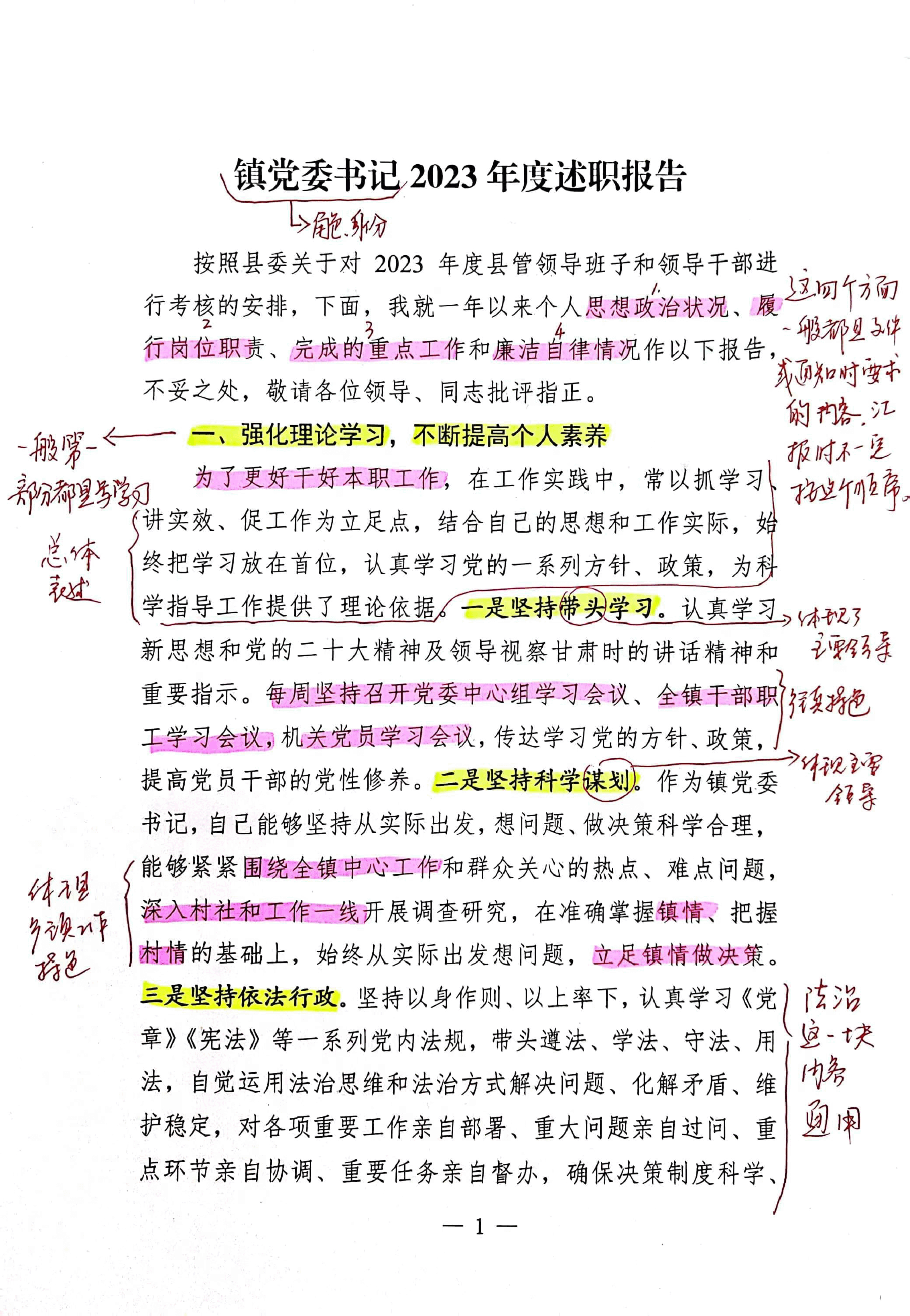 【解析】镇党委书记2023年度述职报告.pdf,第1页预览