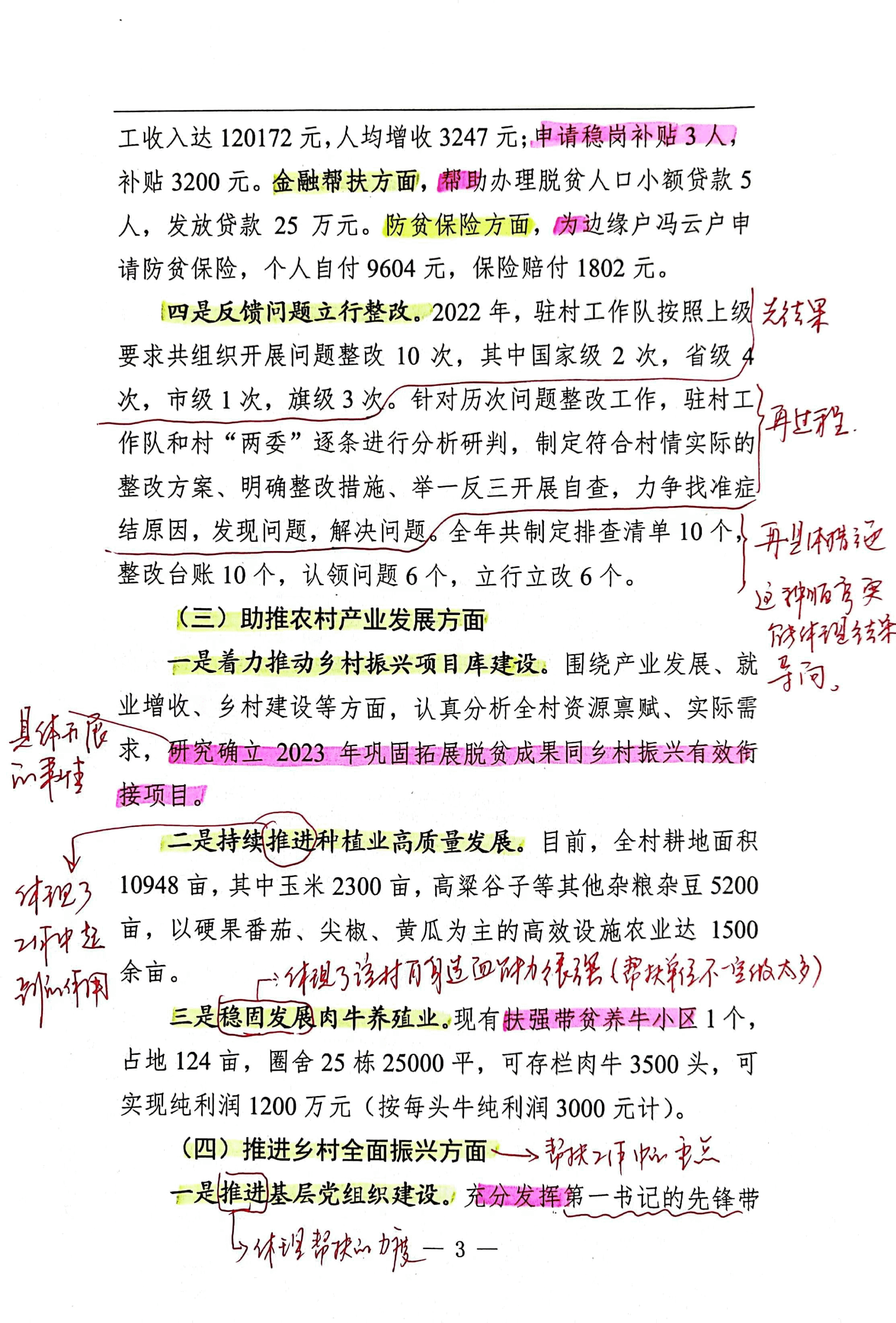 【解析】2022年旗委办公室驻xxx村驻村工作队工作总结.pdf,第3页预览