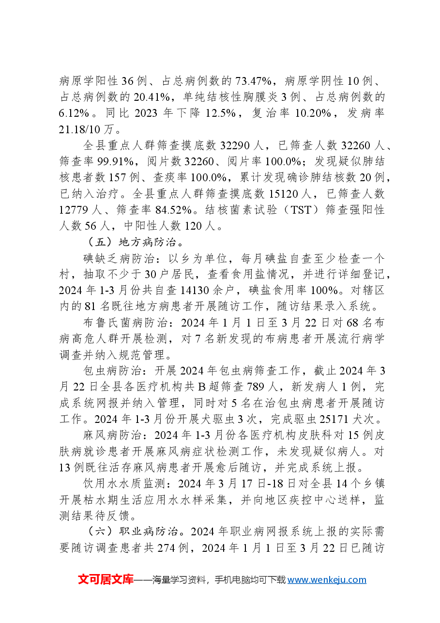 县卫健委2024年第一季度工作总结.docx,第3页预览