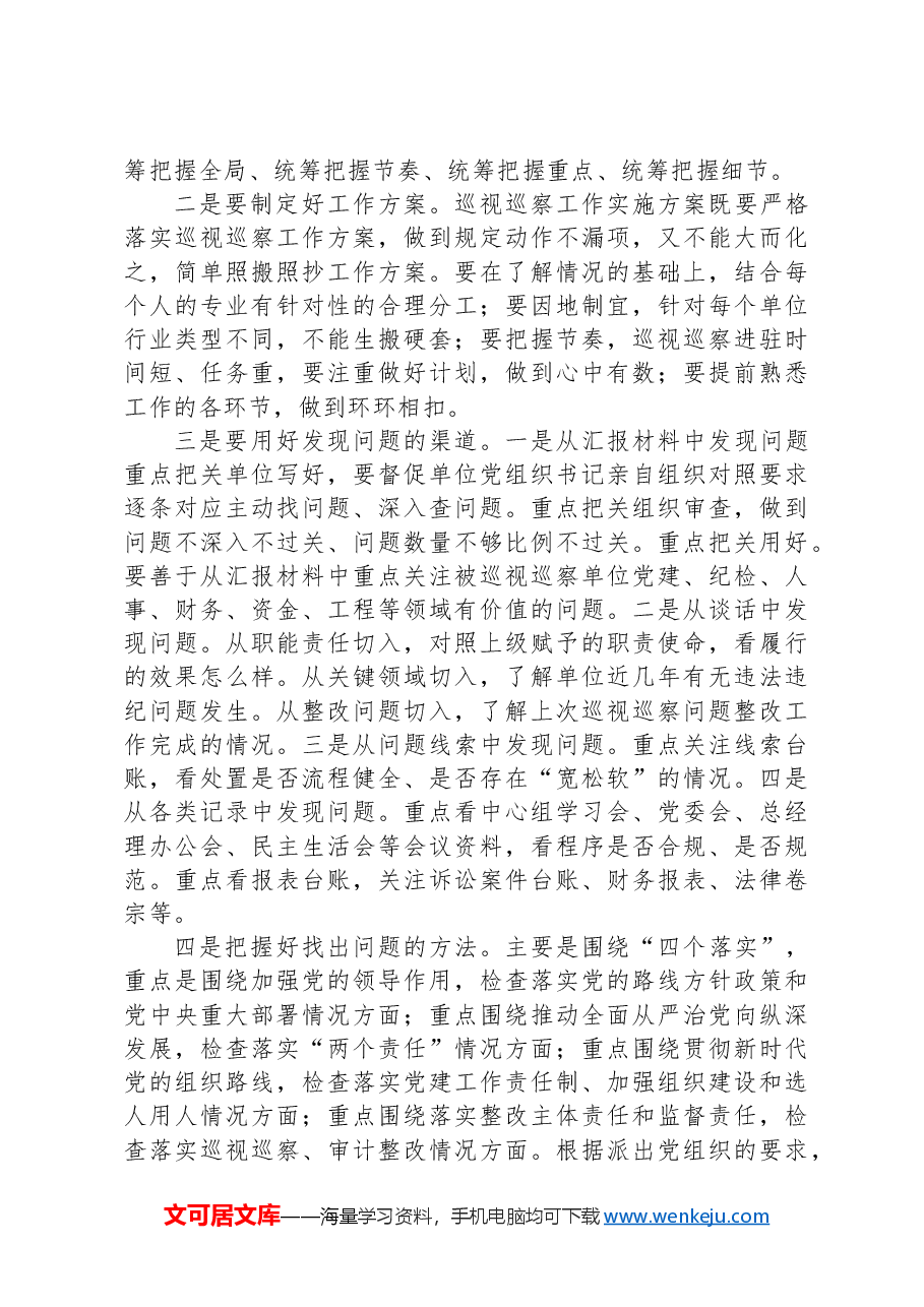 党课:提高综合能力,确保巡视巡察质效.docx,第3页预览