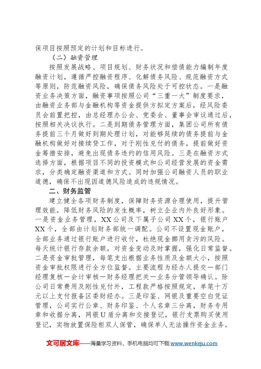 XX国企投融资及财务监管座谈会汇报材料.docx,第2页预览