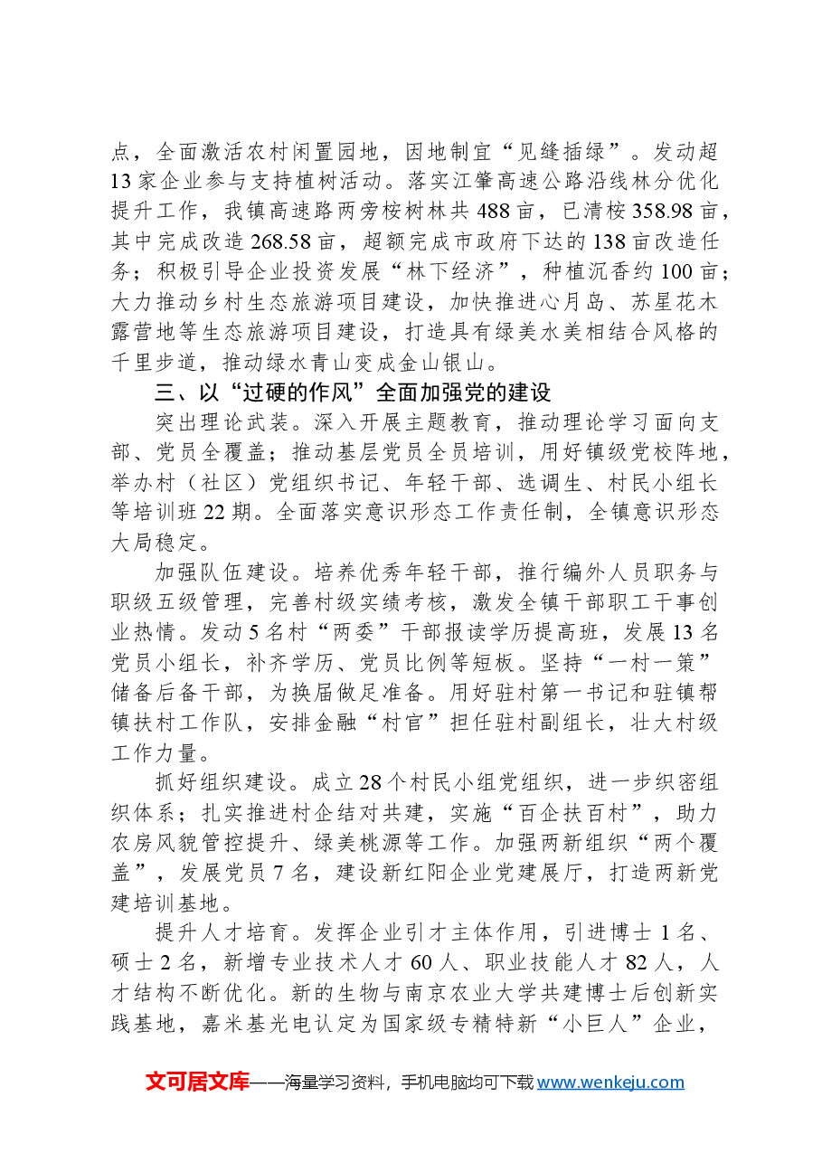 2024年桃源镇政府工作报告.docx，第4页预览