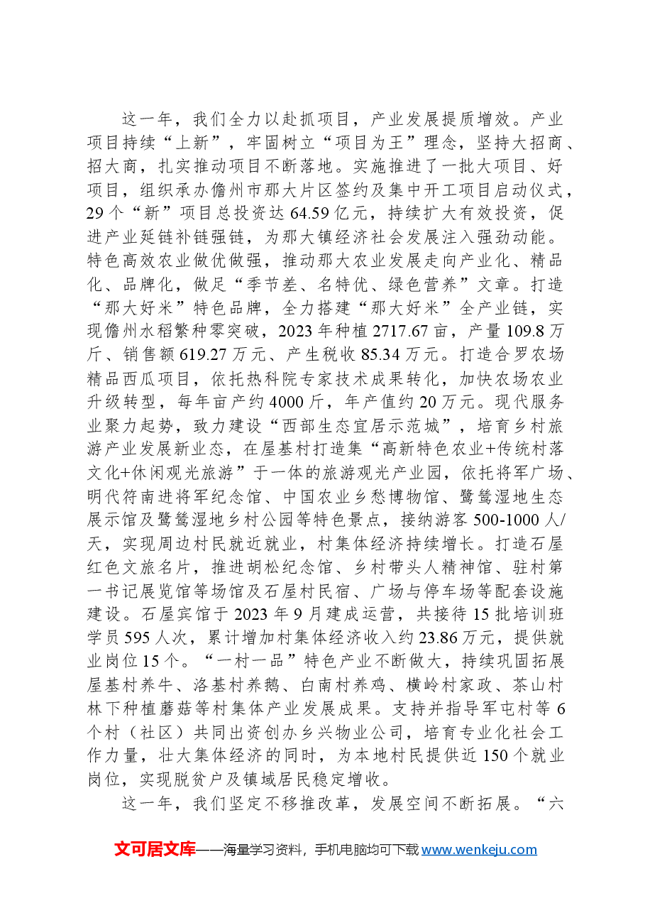 2024年那大镇政府工作报告.docx,第2页预览