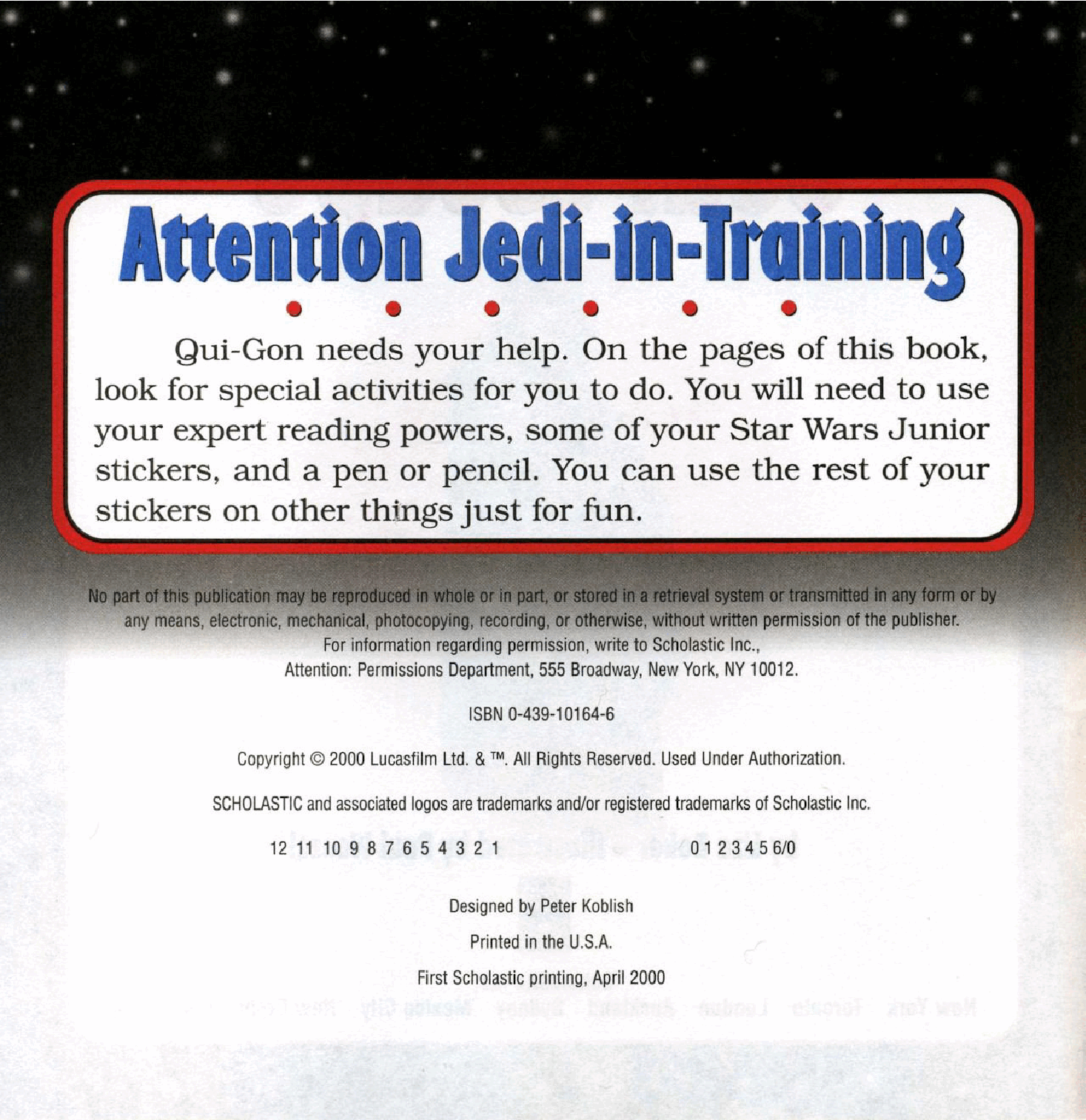 Star Wars Junior Jedi Escape (Scholastic) (2000) (plaristes-stefcuk).pdf,第3页预览