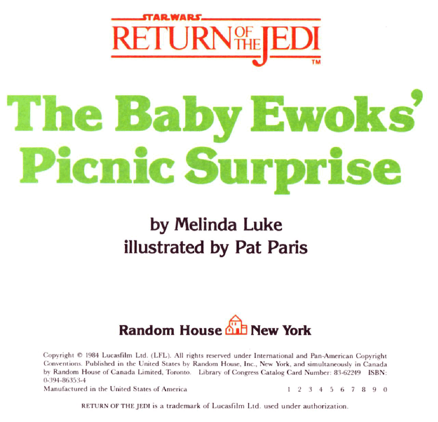 Star Wars - The Baby Ewoks Picnic Surprise (Random House) (1984) (re-edit) (stefcuk).pdf,第2页预览