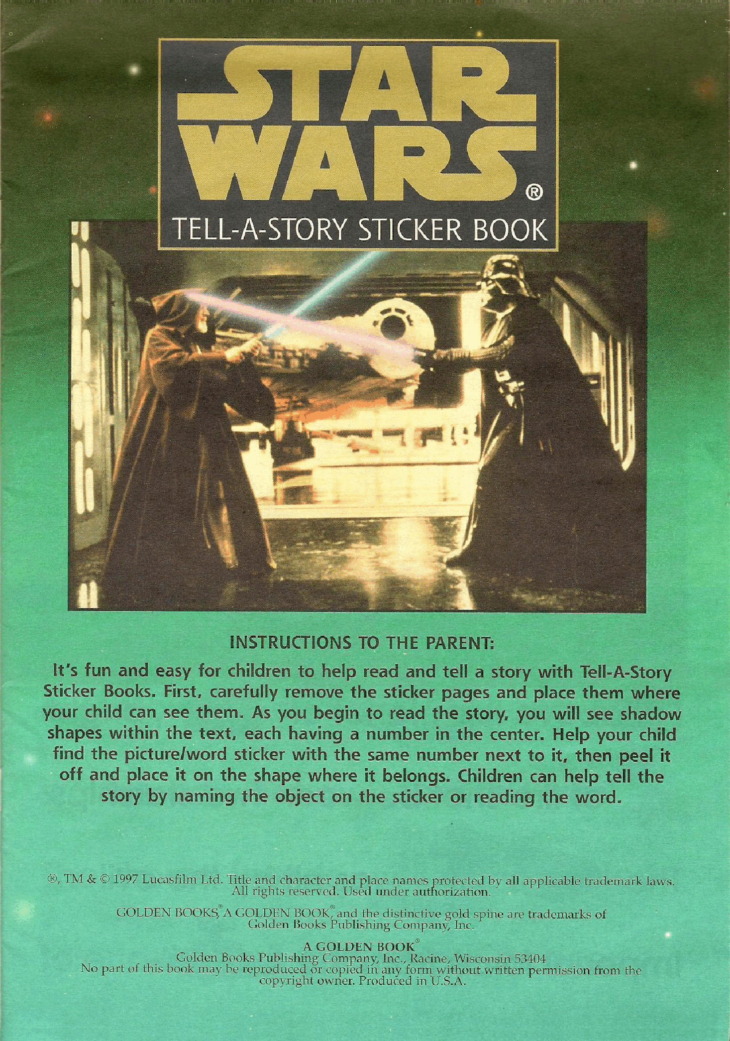 Star Wars - Tell A Story Sticker Book (Golden Books) (1997) (M--A).pdf,第2页预览