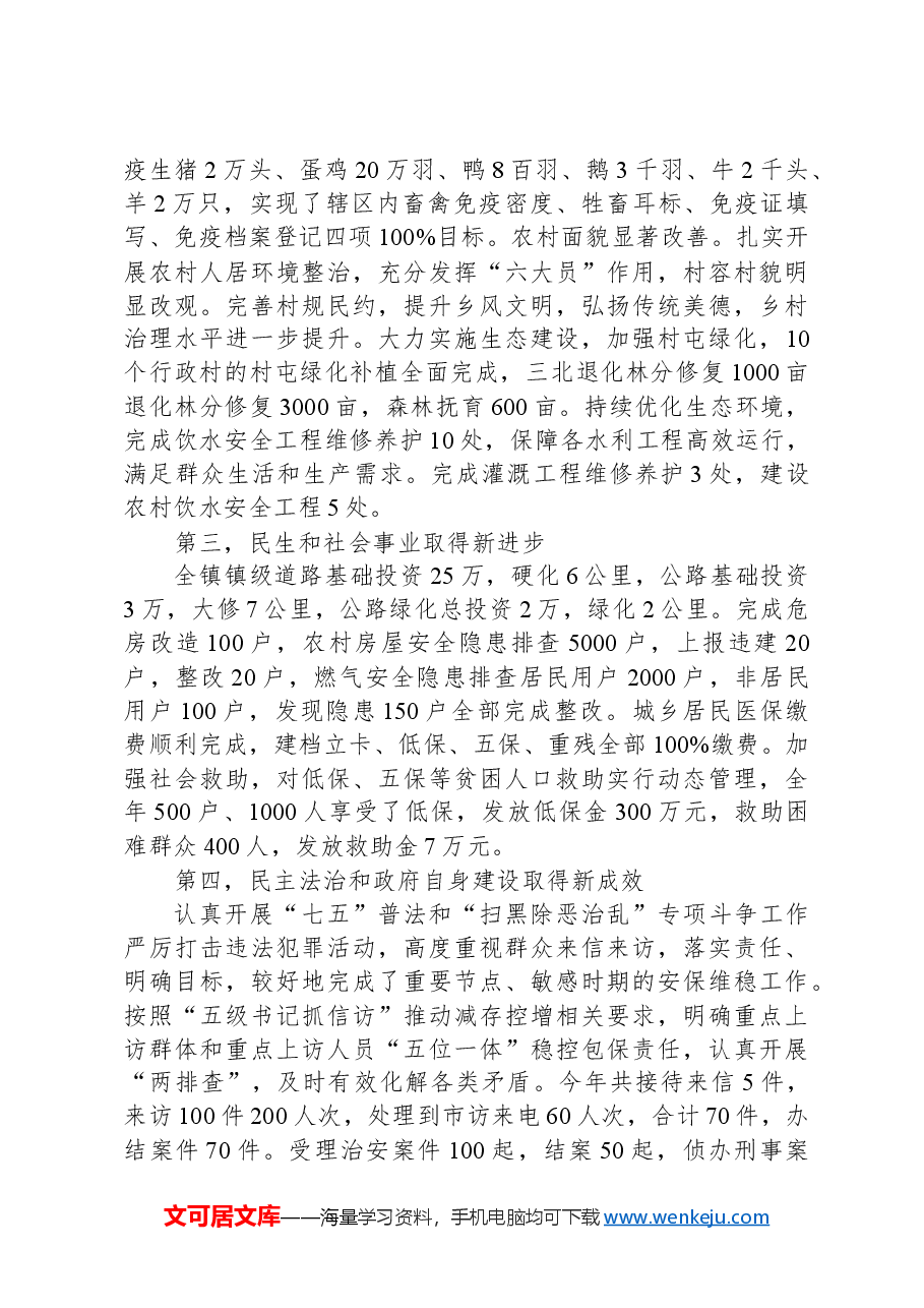 镇长在全镇经济工作会议上的讲话.docx,第2页预览