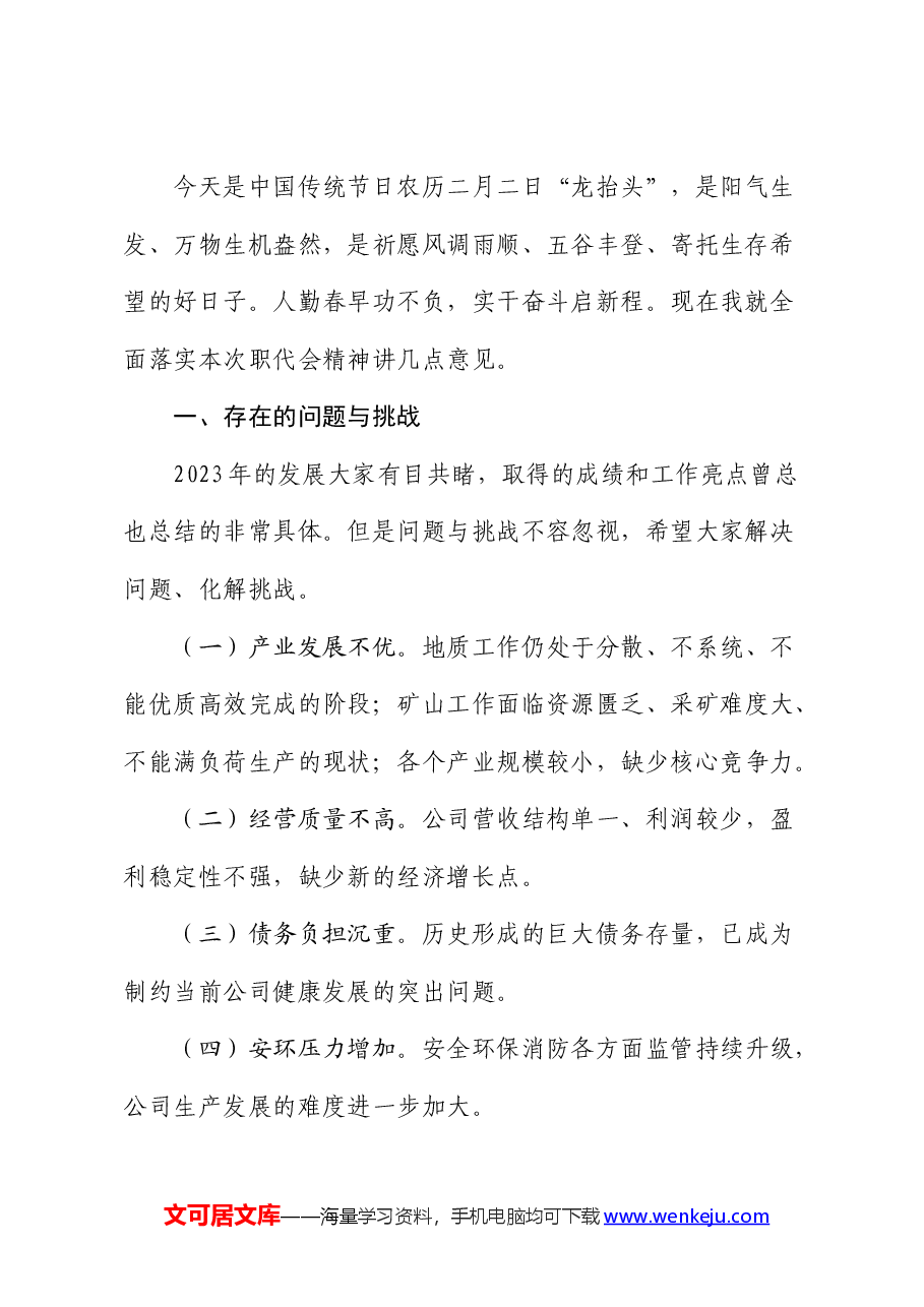 党委书记在公司职代会暨2024年工作会议上的讲话.docx，第2页预览
