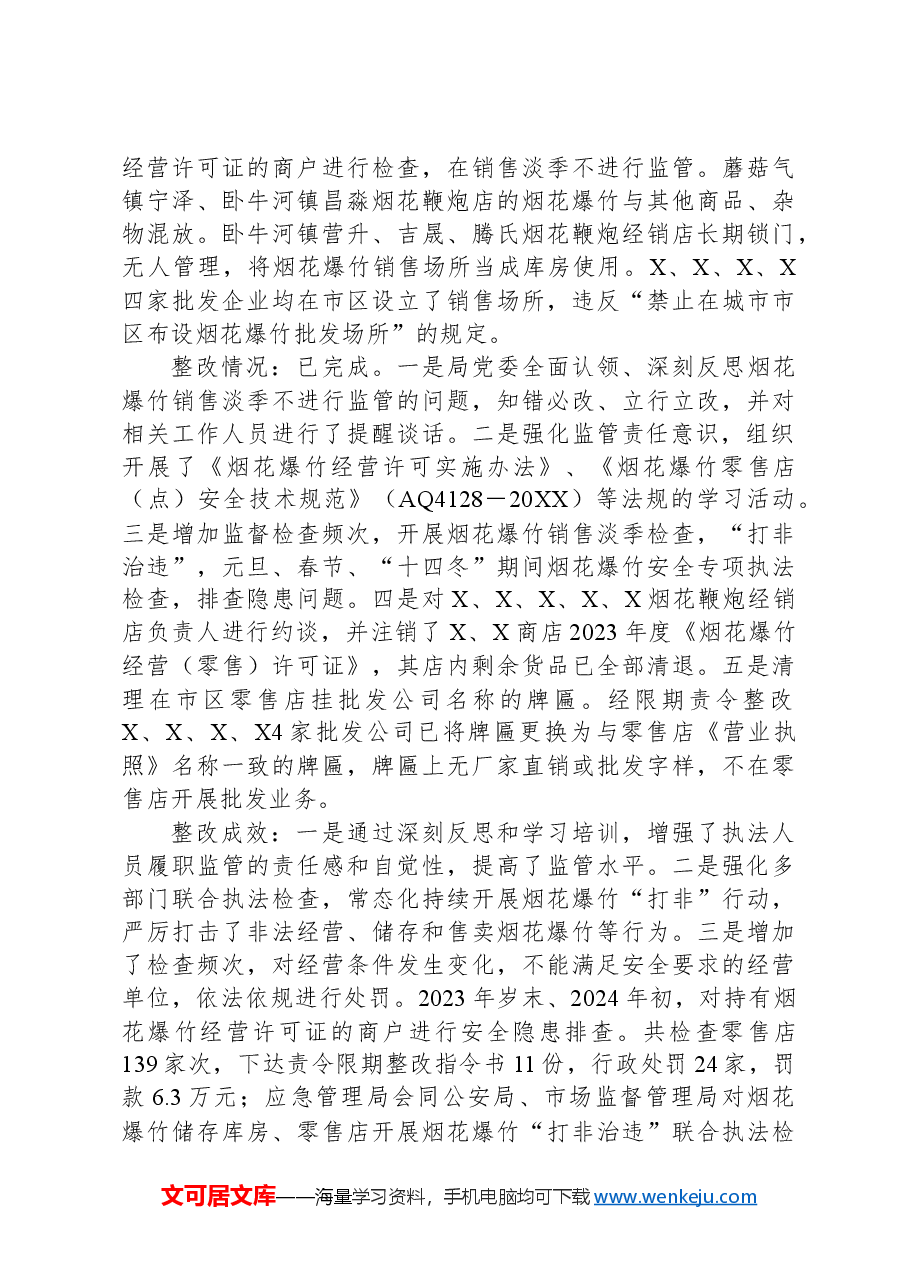 关于某市委巡察组安全生产工作专项巡察反馈问题整改工作完成情况的报告.docx，第3页预览