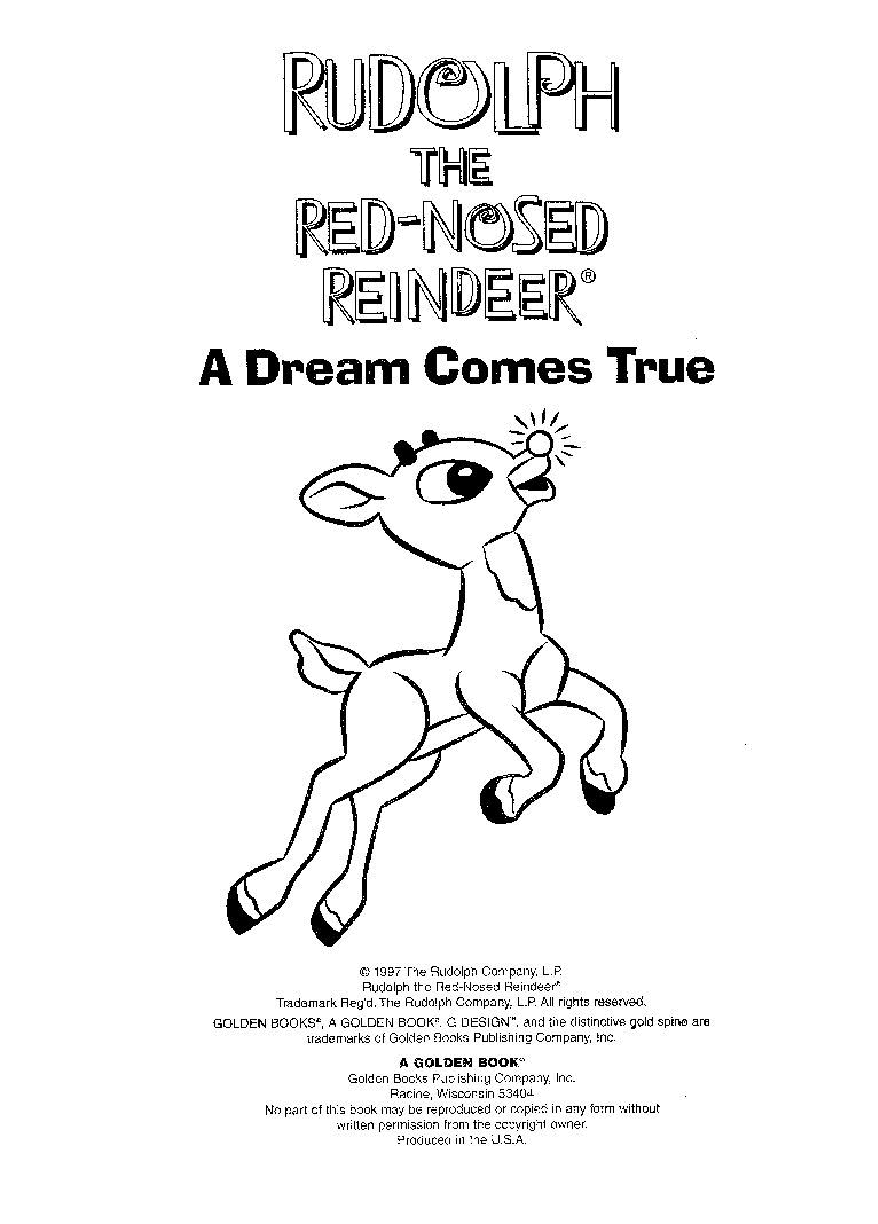 Rudolph The Red-Nosed Reindeer - A Dream Comes True (1997) (Golden Book).pdf,第2页预览