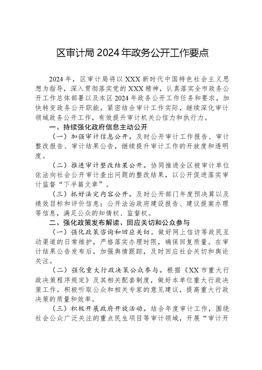 区审计局2024年政务公开工作要点.docx,第1页预览