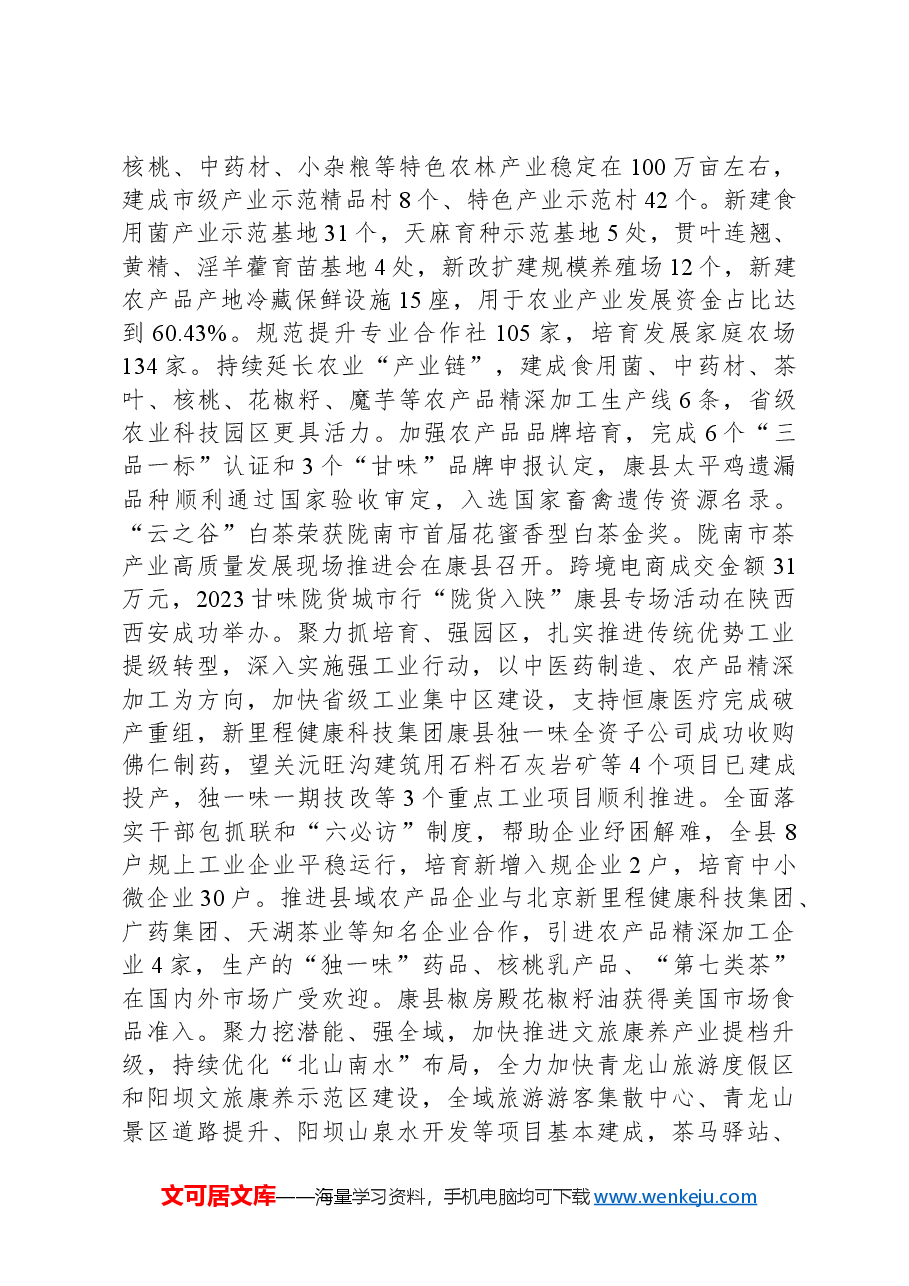 2024年康县政府工作报告.docx,第4页预览