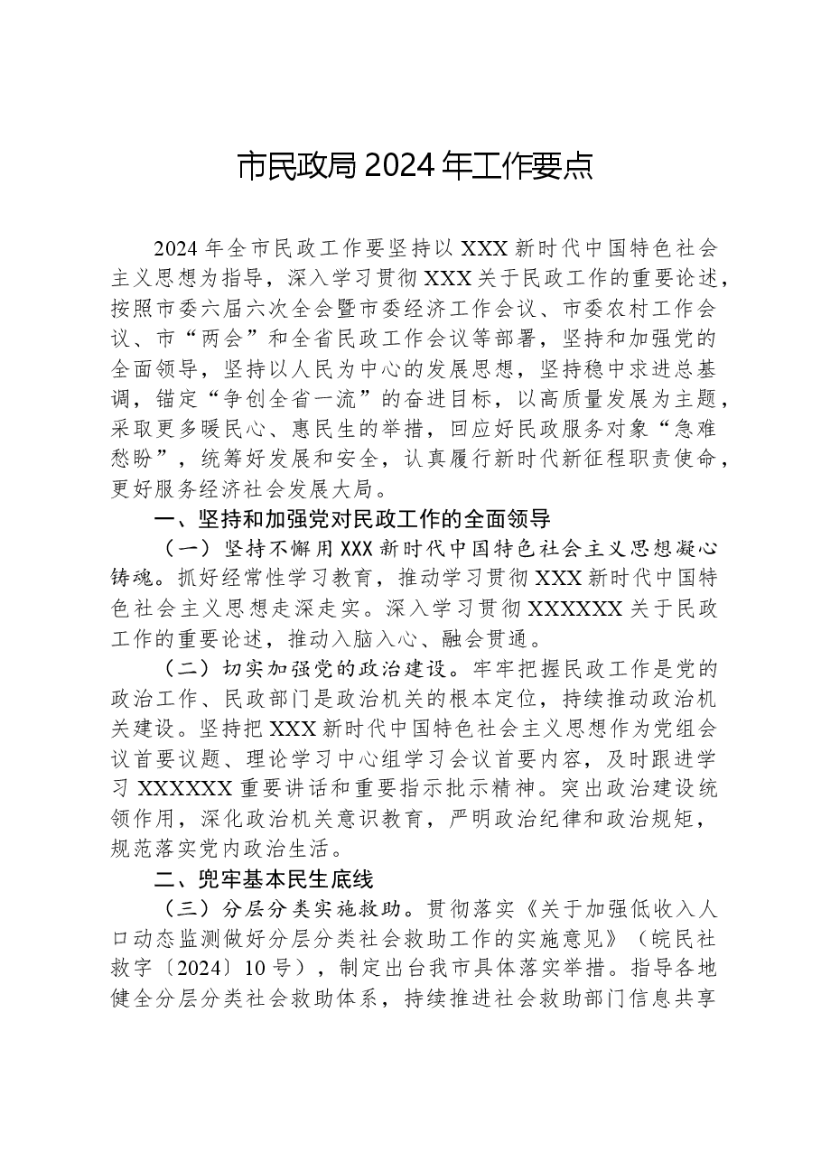 市民政局2024年工作要点.docx,第1页预览