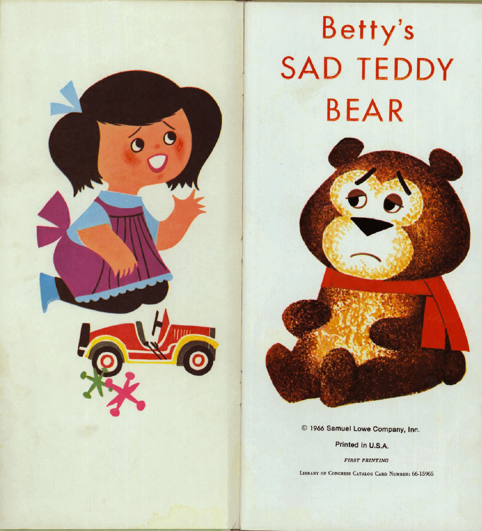 Read-Aloud Picture Book nn - Betty's Sad Teddy Bear (1966) (Freckled Derelict).pdf,第2页预览