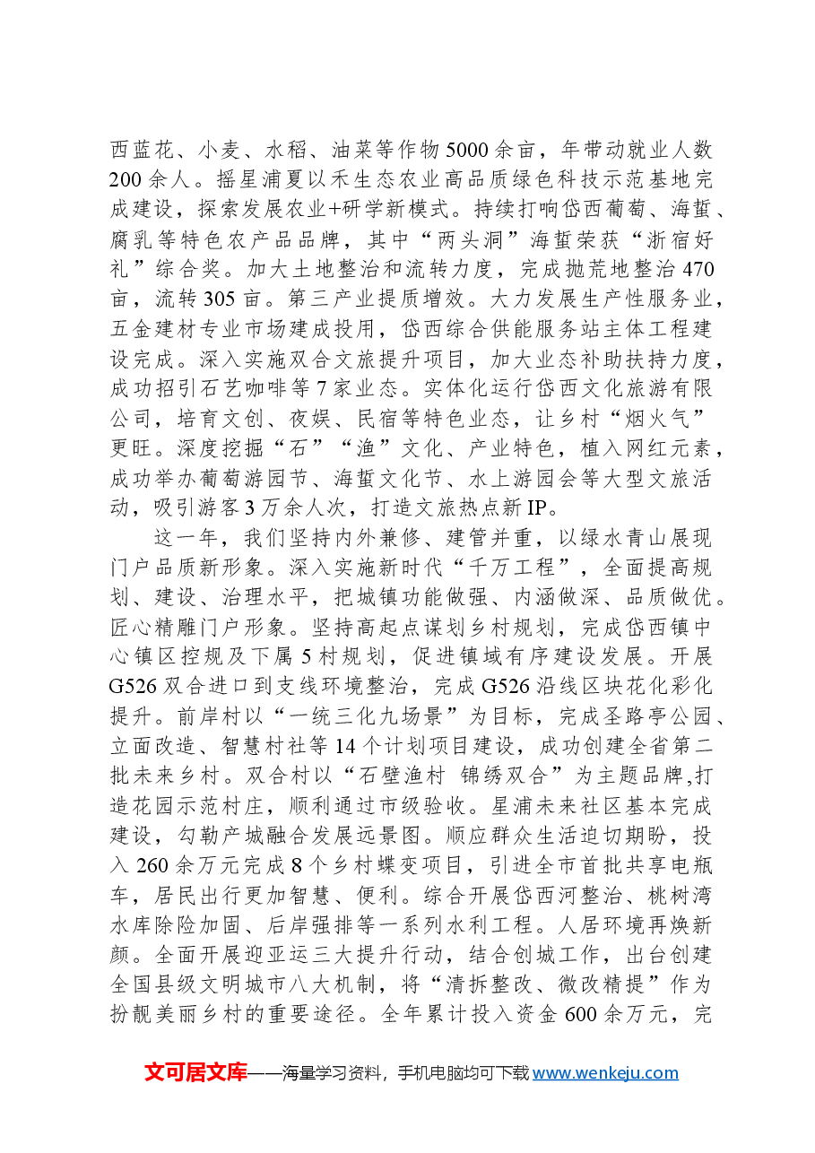 2024年岱西镇政府工作报告.docx,第3页预览
