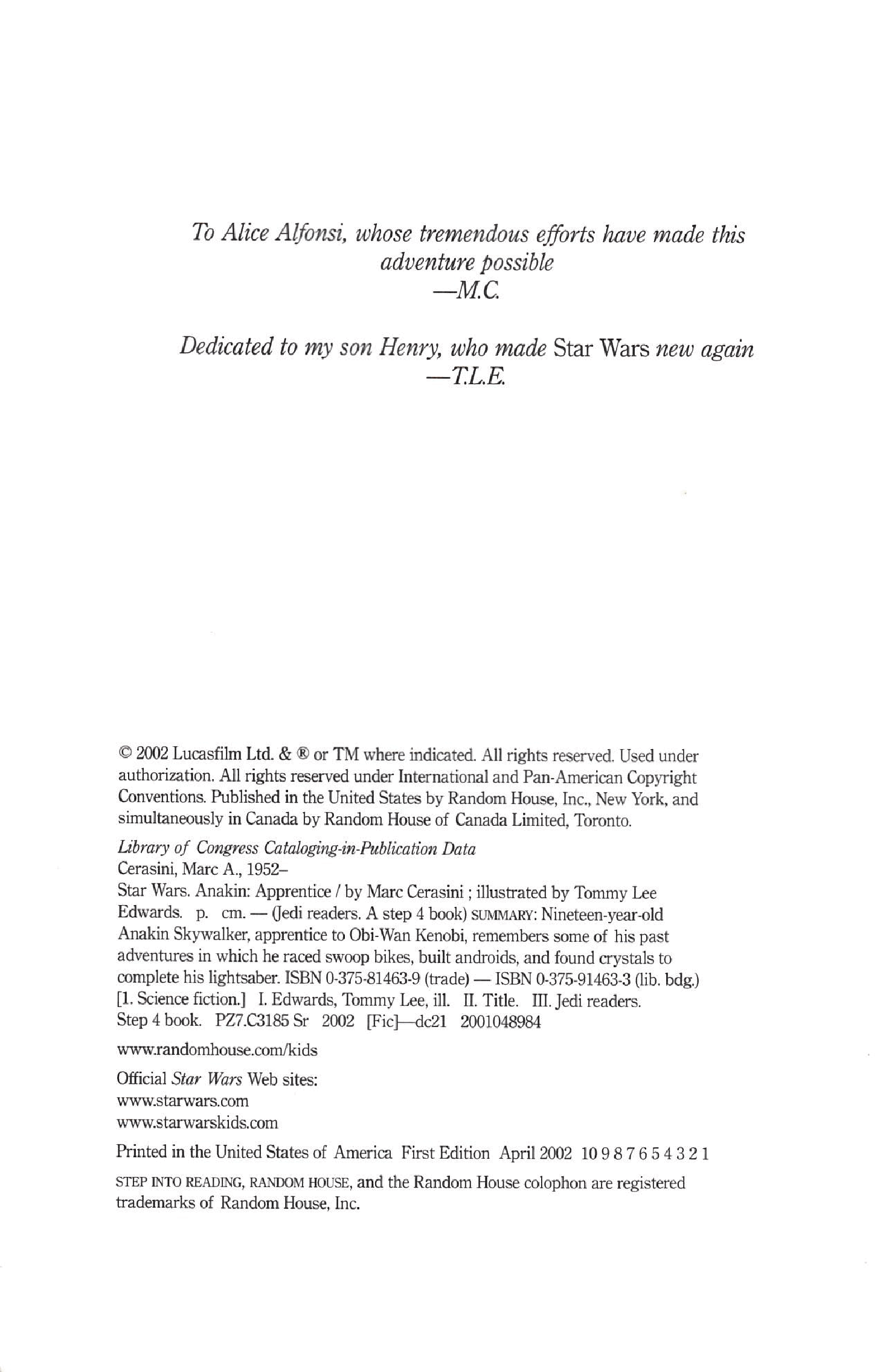 Star Wars - Attack of the Clones - Anakin Apprentice (Random House) (2002) (stefcuk).pdf,第4页预览