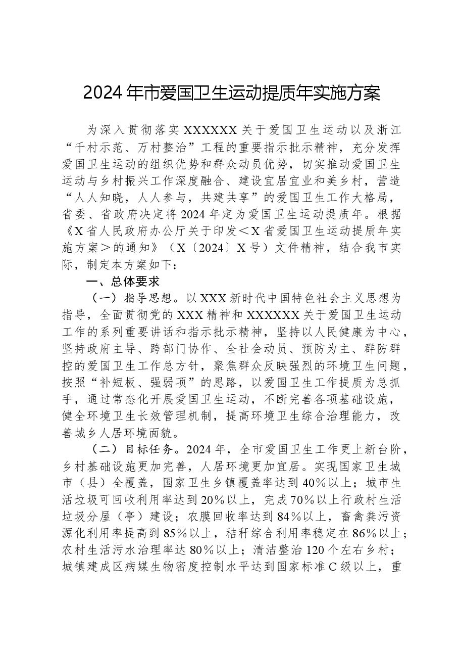 2024年市爱国卫生运动提质年实施方案.docx，第1页预览