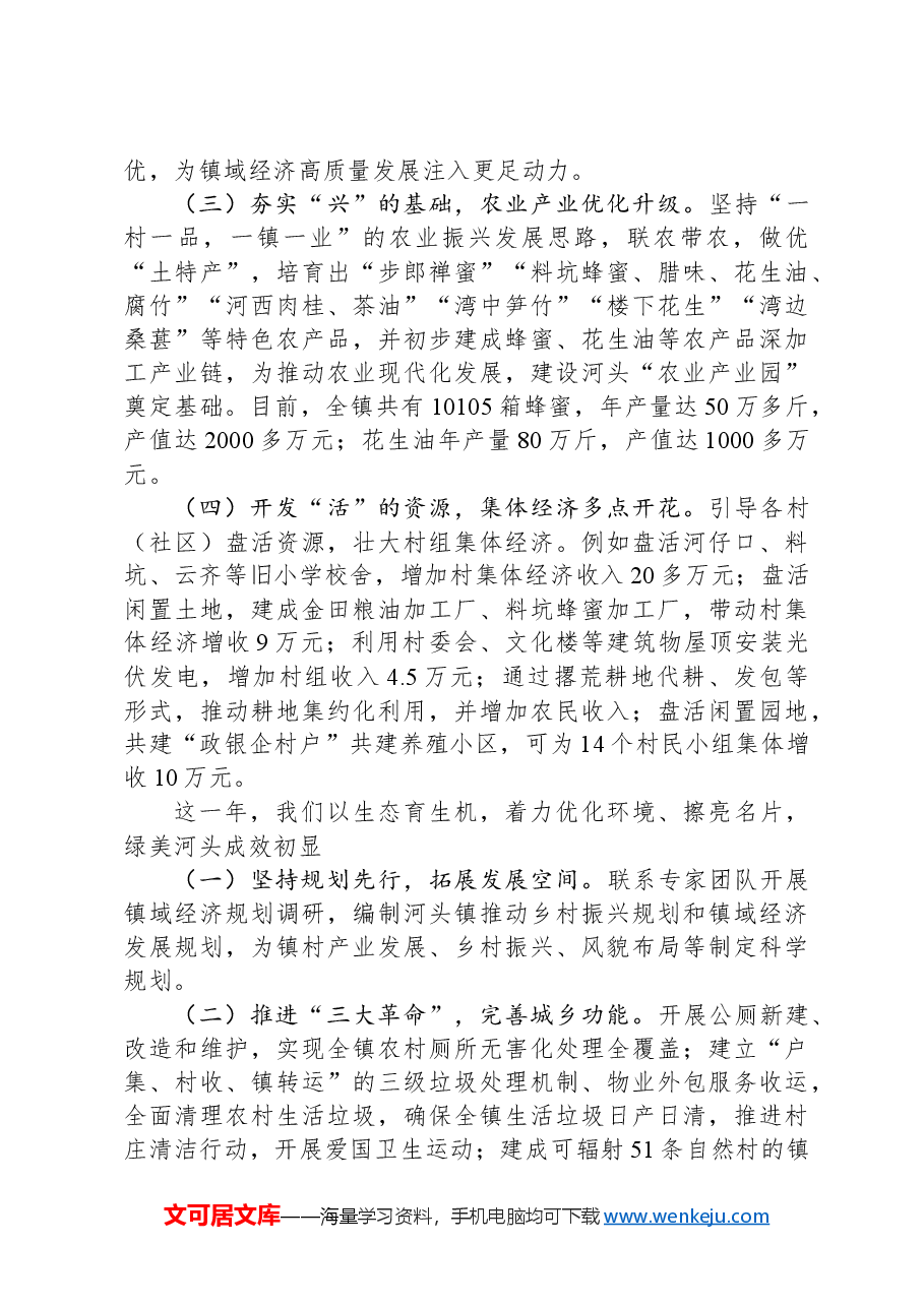 2024年河头镇政府工作报告.docx,第2页预览