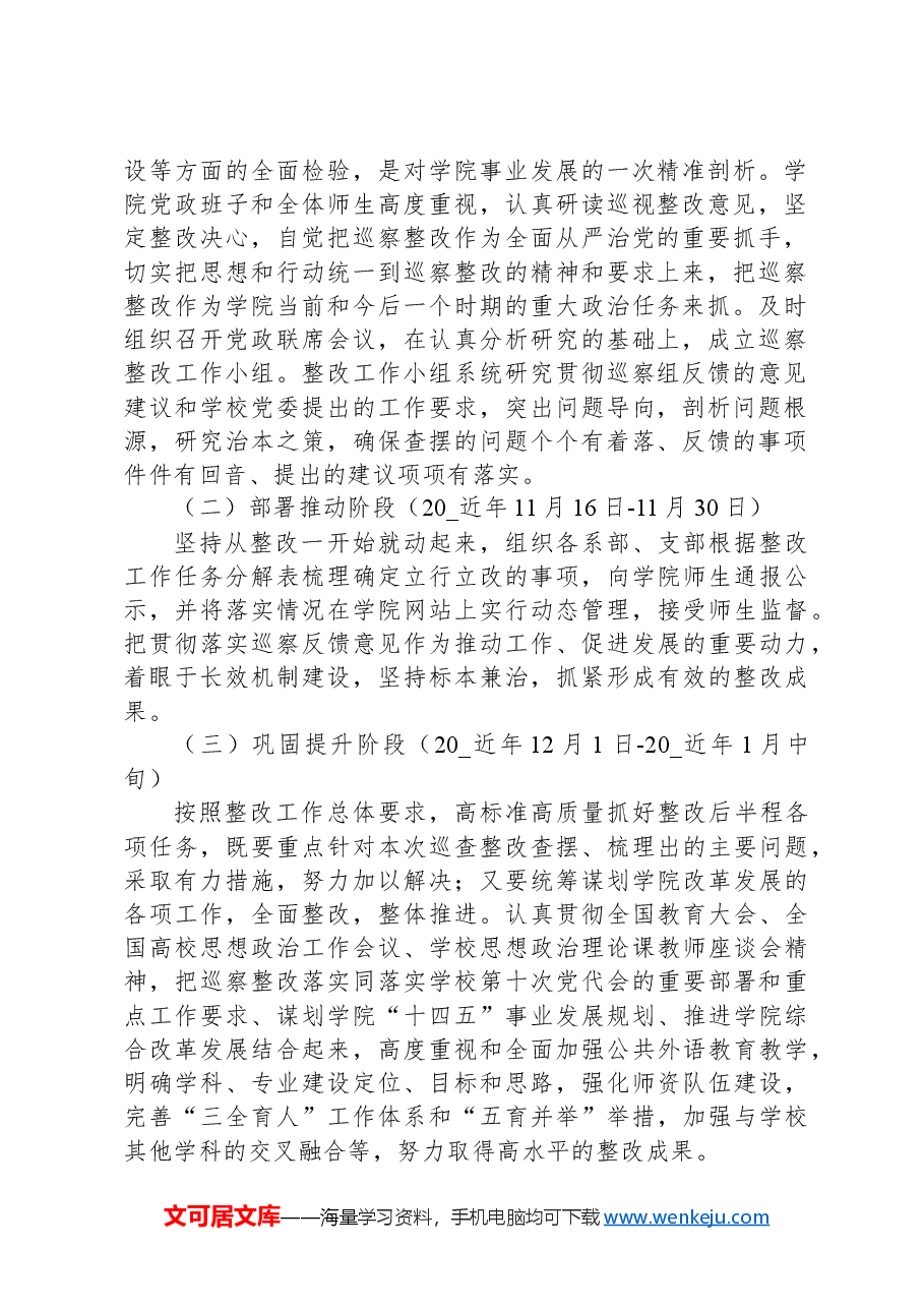 学院党委落实巡察反馈意见整改方案.docx,第2页预览
