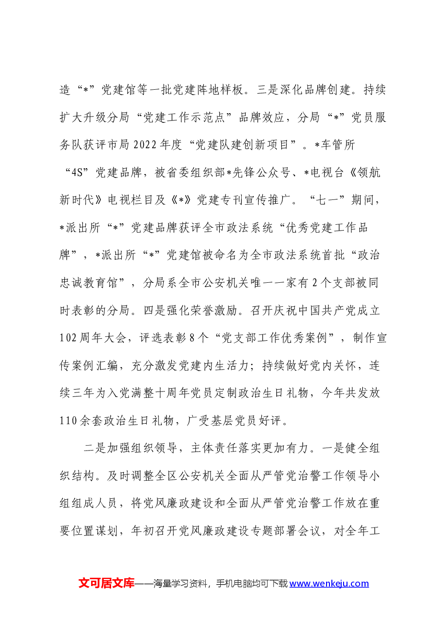 在全区政法系统党的建设暨党风廉政建设工作会议上的发言(公安).docx,第2页预览