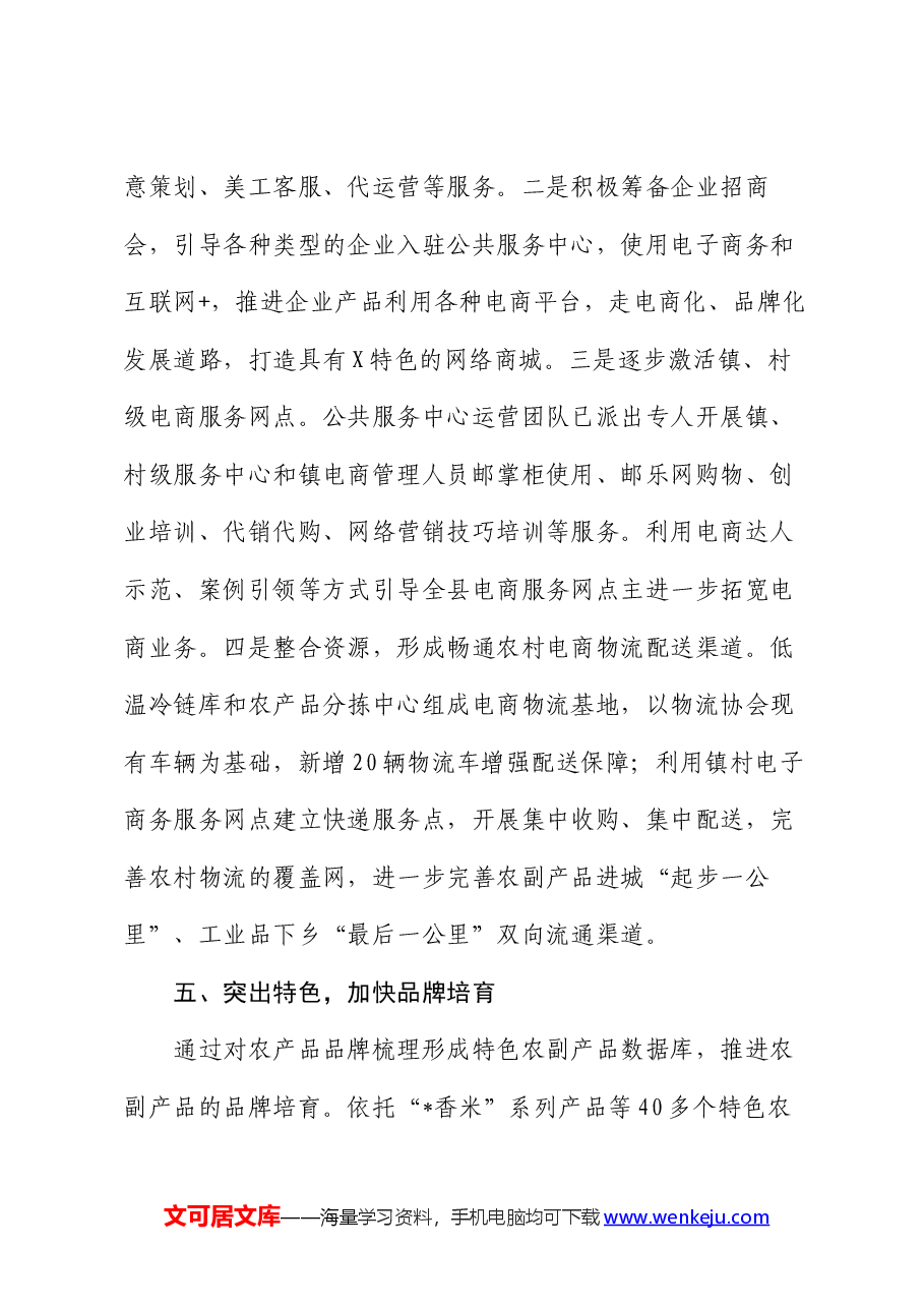关于大力发展电子商务和“互联网+”工作进展情况的报告.docx,第3页预览