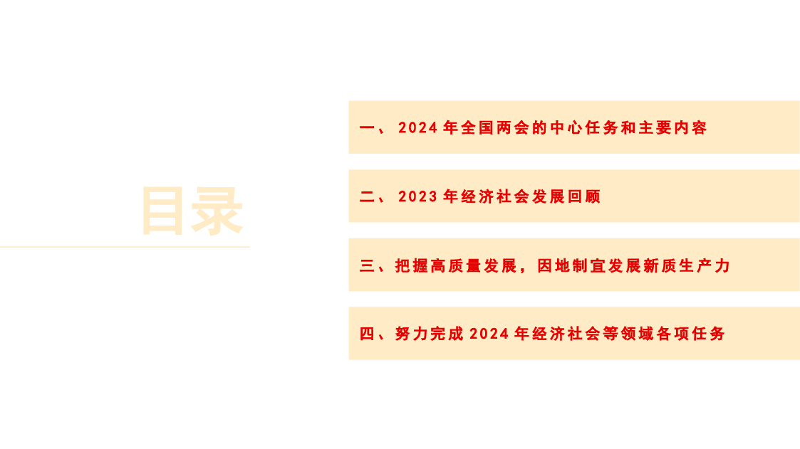 党课讲稿+PPT:学习贯彻2024年全国两会精神 推动经济社会高质量发展.pptx,第2页预览