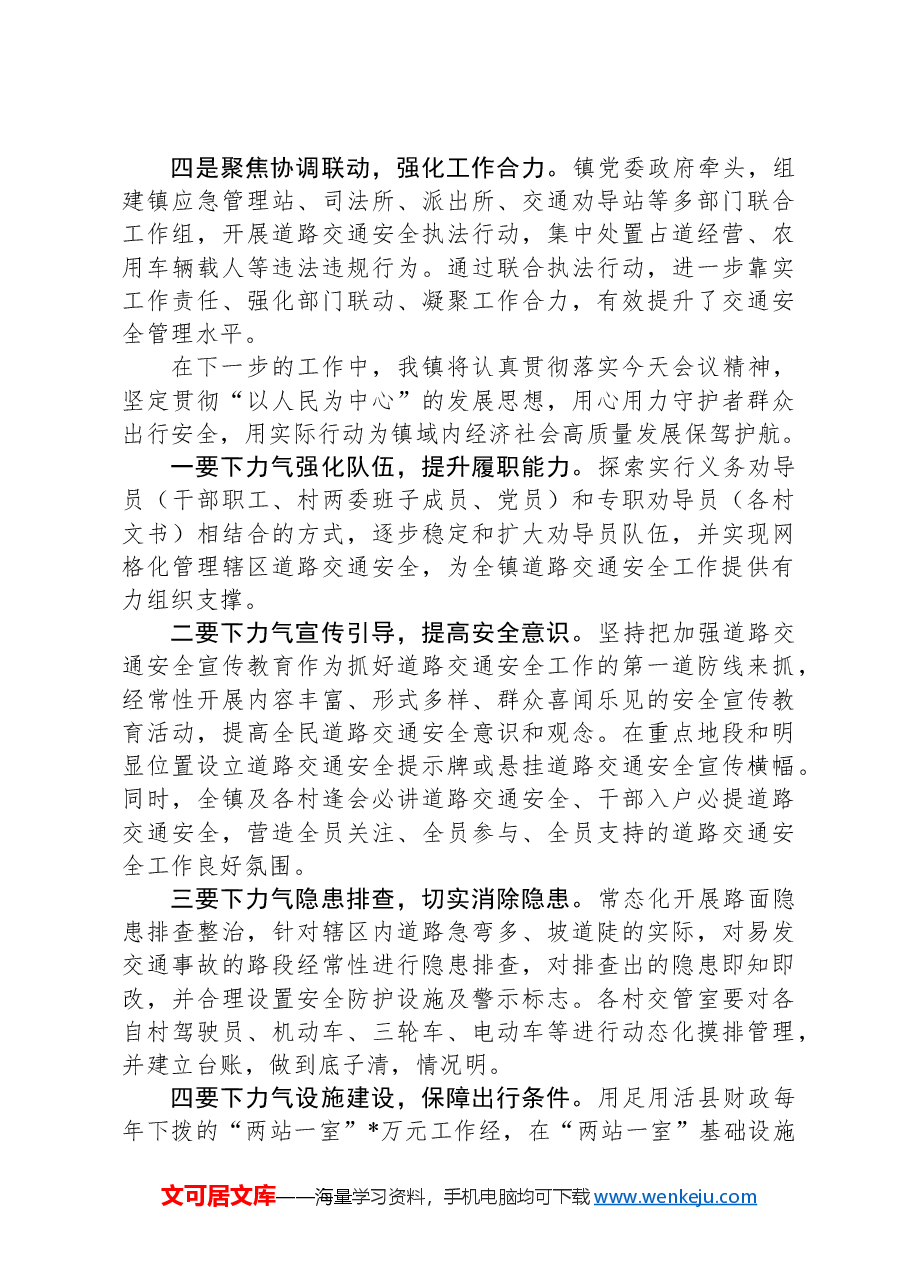 在全县农村交通安全工作会议上的发言.docx,第2页预览
