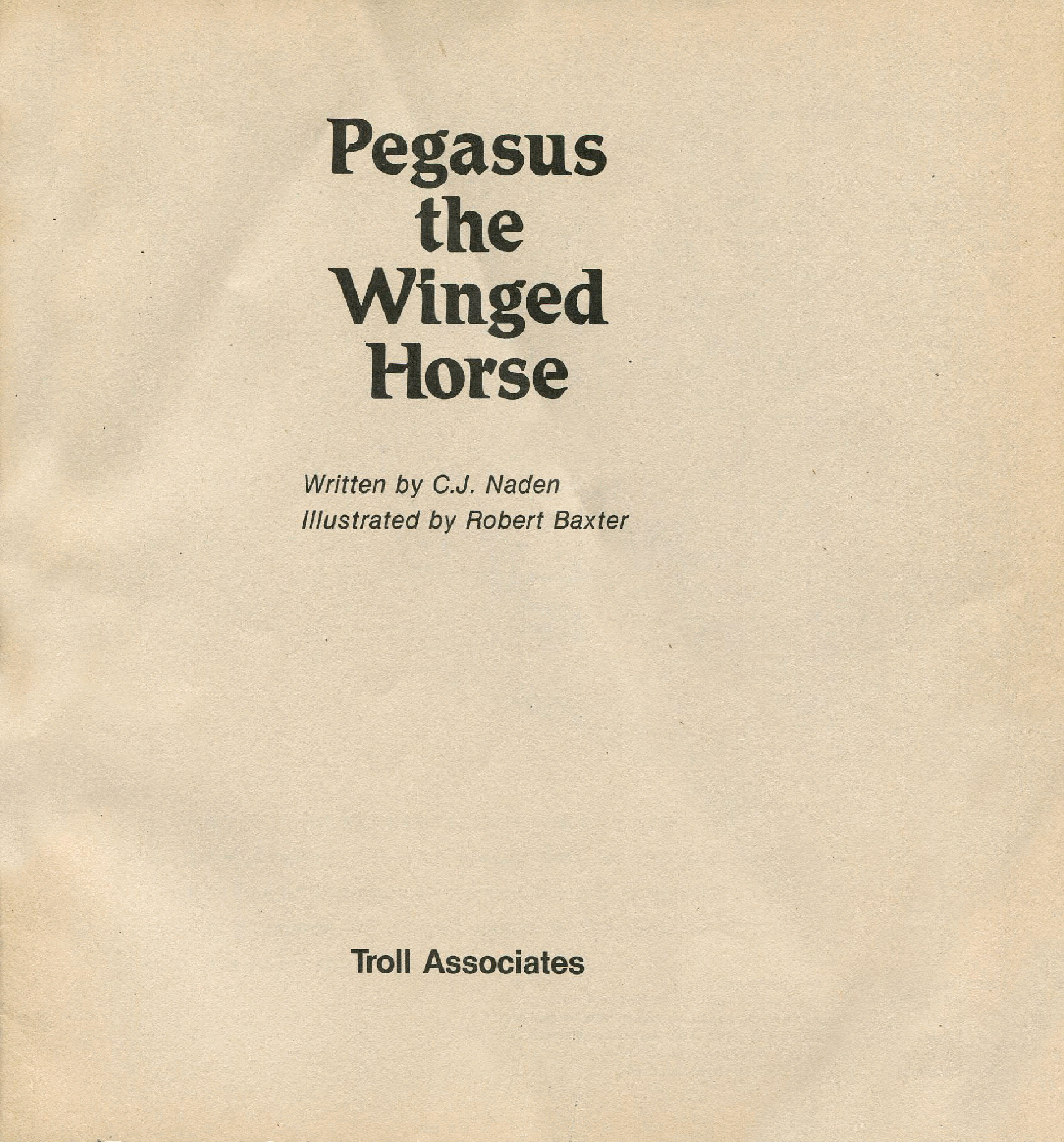 英文绘本:Pegasus the Winged Horse (1981).pdf,第3页预览