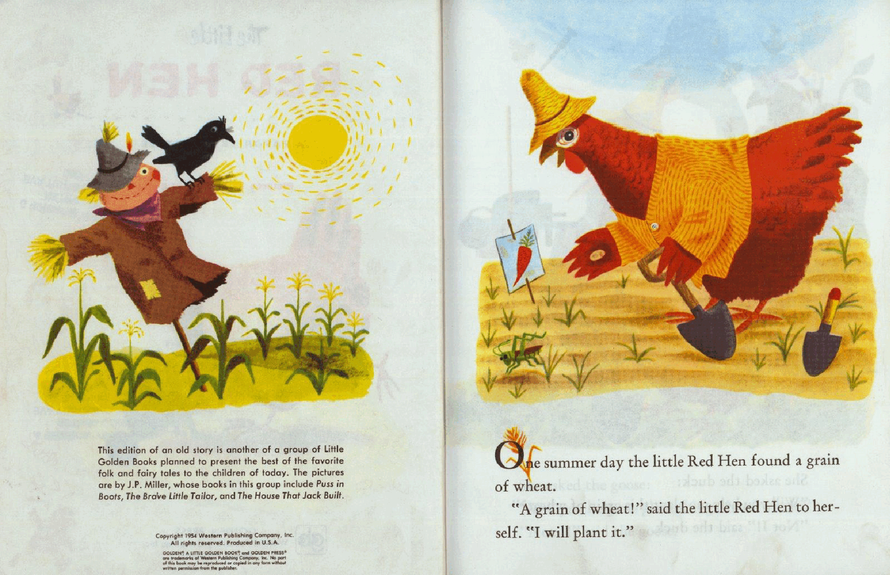 英文绘本:Little Golden Book #0519 - The Little Red Hen (1954) (Freckled Derelict).pdf,第3页预览