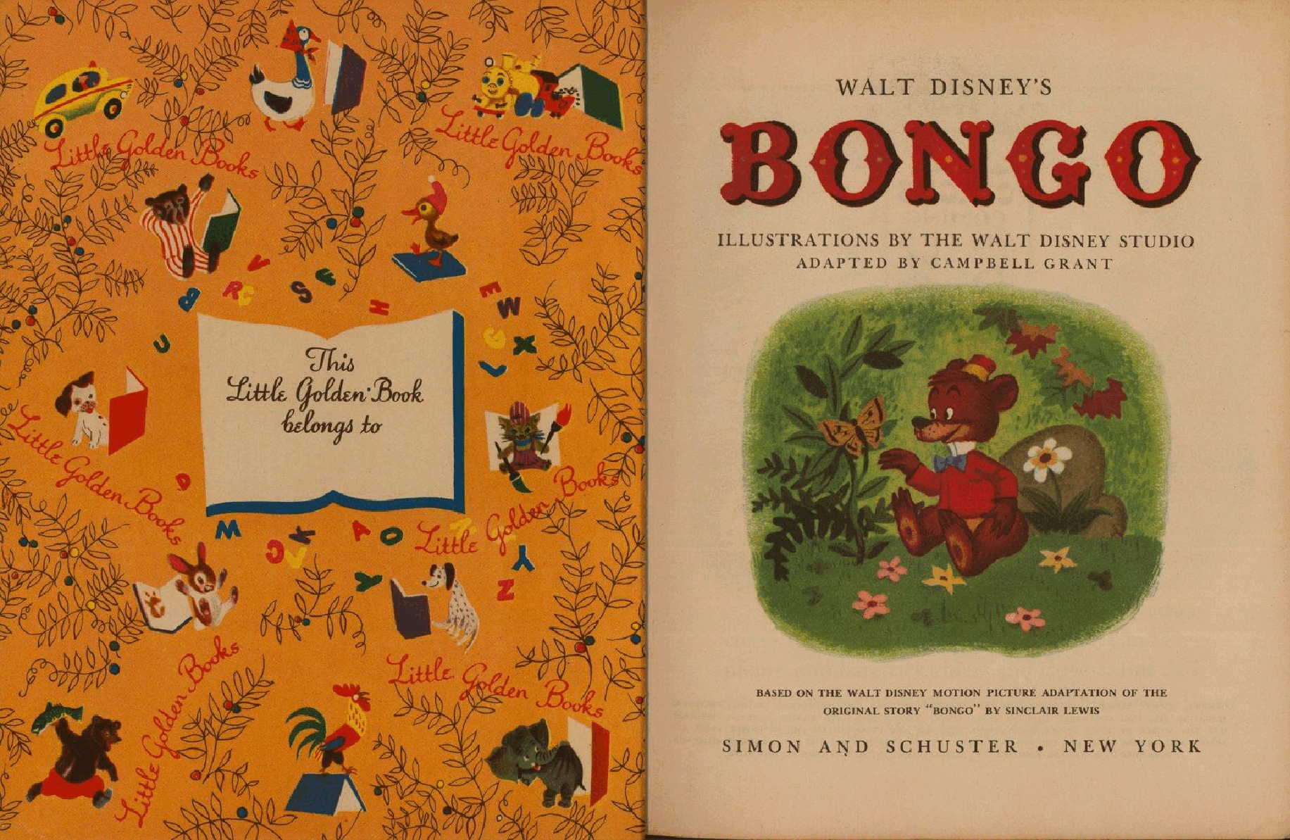 英文绘本:Little Golden Book D009 - Walt Disney's Bongo (1948) .pdf,第2页预览