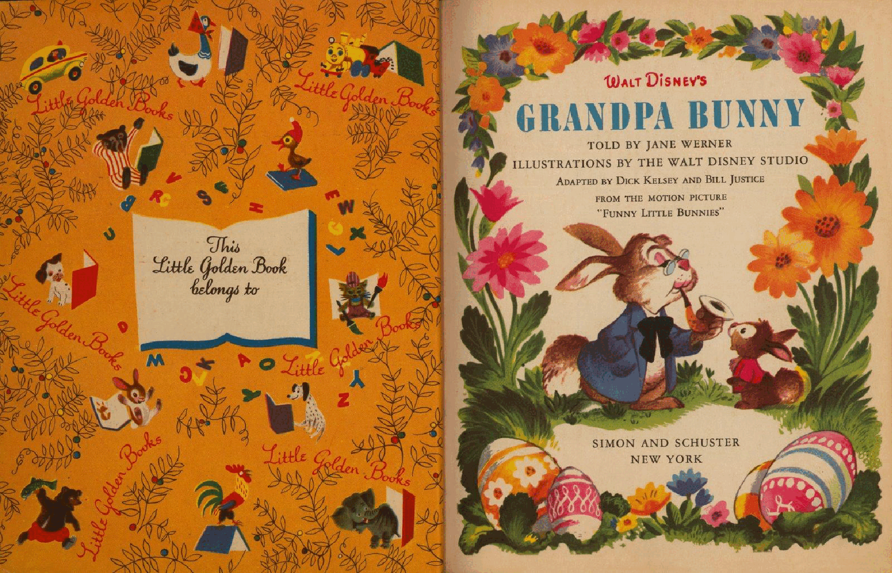 英文绘本:Little Golden Book D021 - Walt Disney's Grandpa Bunny (1951).pdf,第2页预览