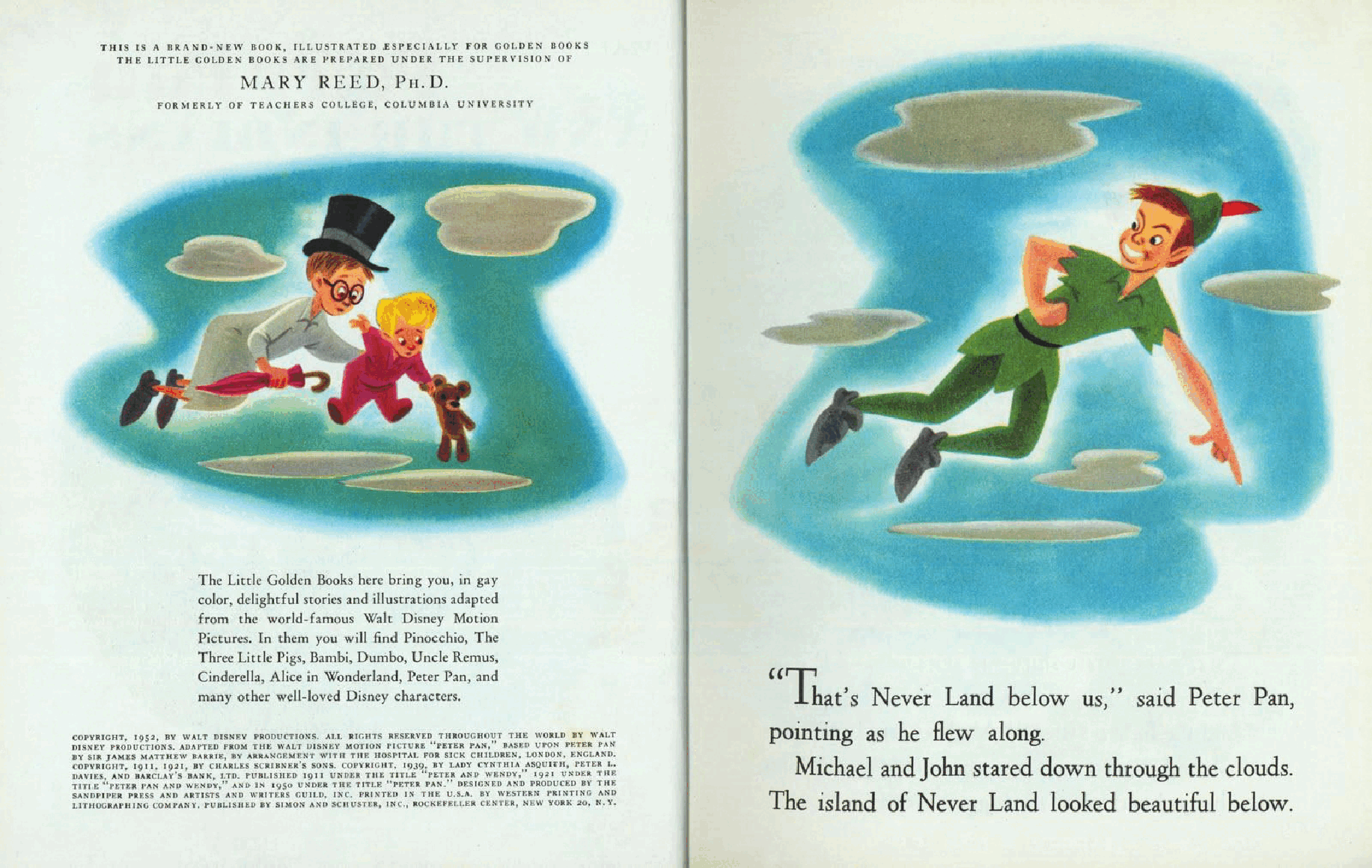 英文绘本:Little Golden Book D026 - Walt Disney's Peter Pan and the Indians (1952) (goldengems).pdf,第3页预览