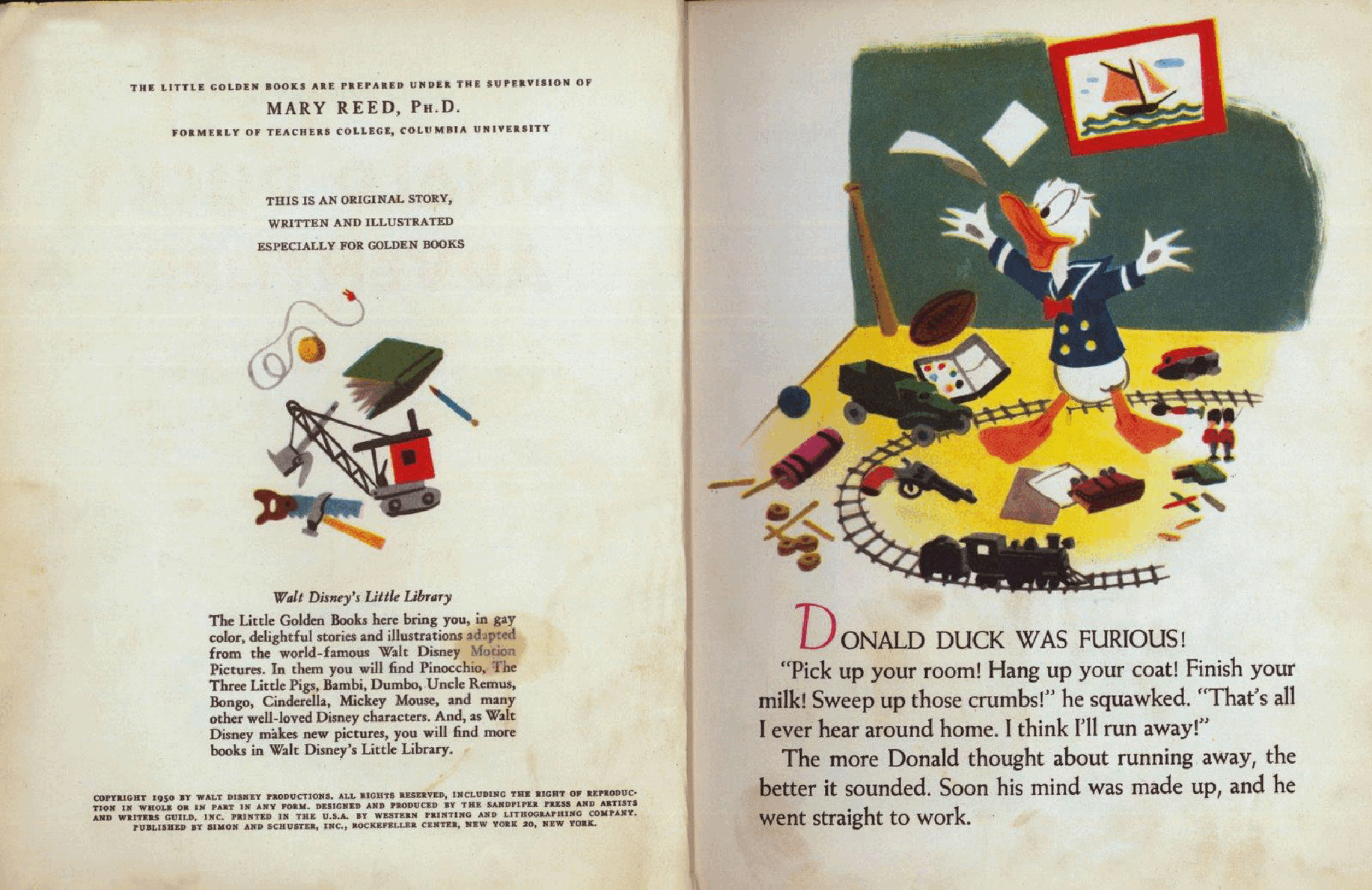 英文绘本:Little Golden Book #D014 - Walt Disney's Donald Duck's Adventure (1950).pdf,第3页预览
