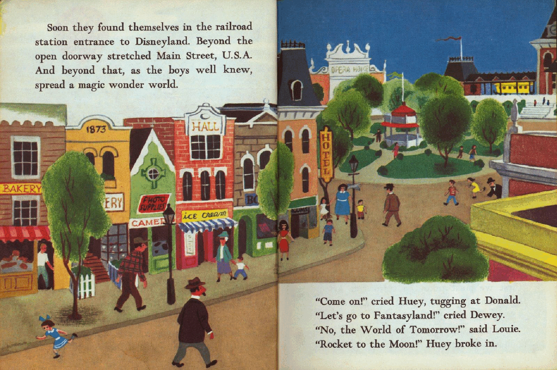 英文绘本:Little Golden Book D044 - Donald Duck in Disneyland (1955) (goldengems).pdf,第4页预览