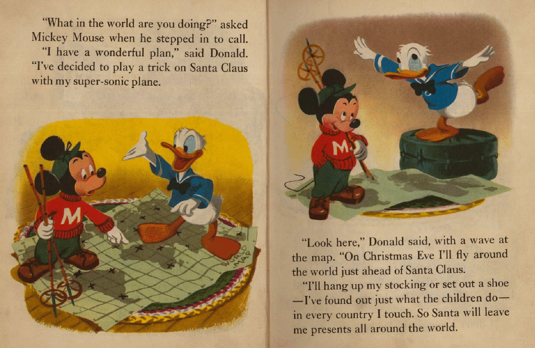 英文绘本:Little Golden Book D027 - Walt Disney's Donald Duck and Santa Claus (1952) (goldengems).pdf,第4页预览