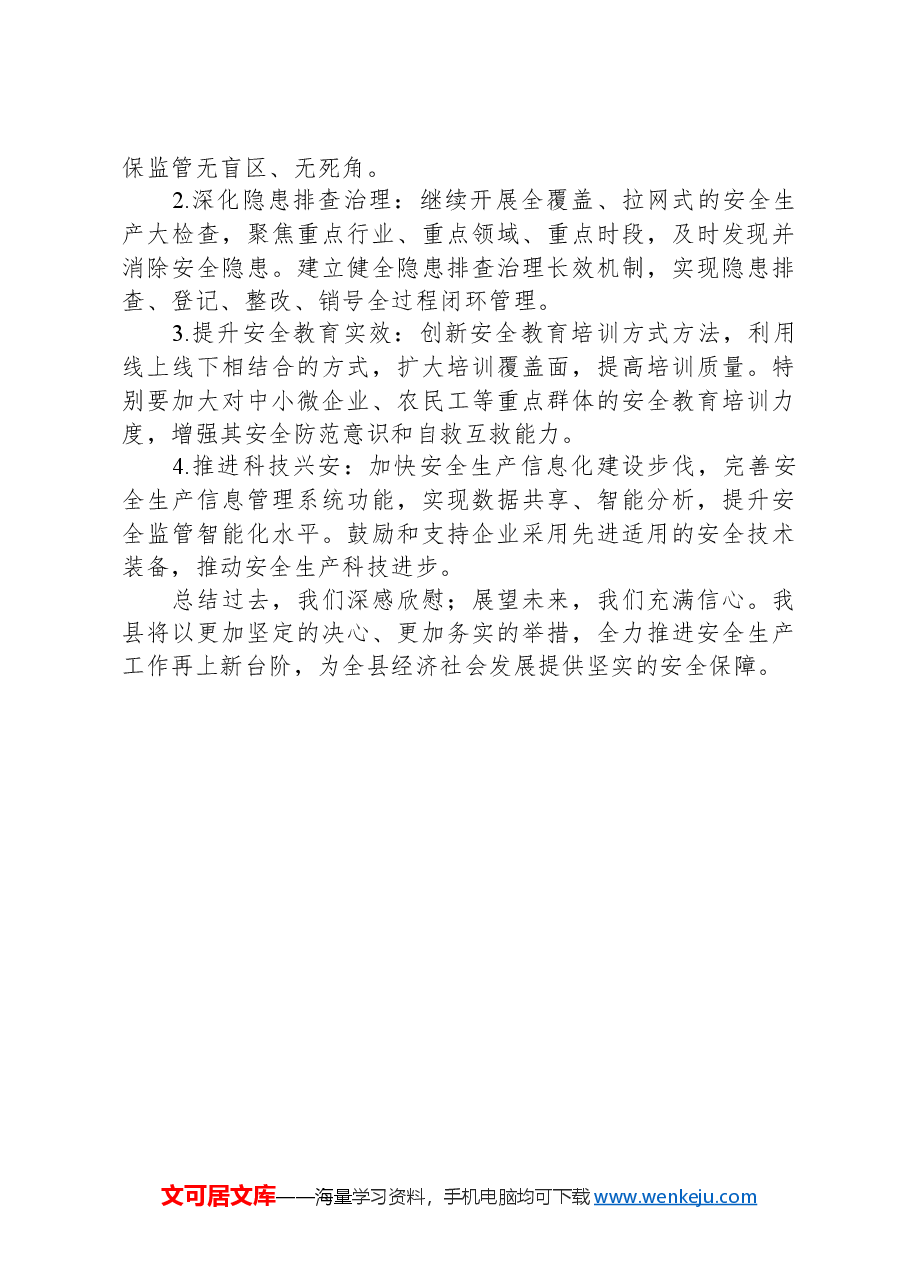 全县安全生产工作总结.docx,第3页预览