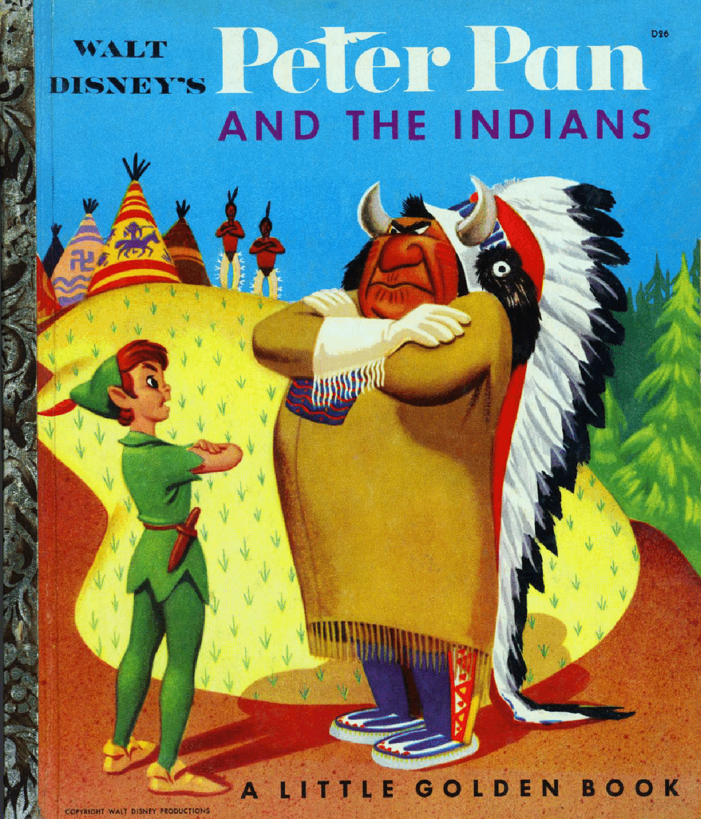 英文绘本:Little Golden Book D026 - Walt Disney's Peter Pan and the Indians (1952) (goldengems).pdf,第1页预览