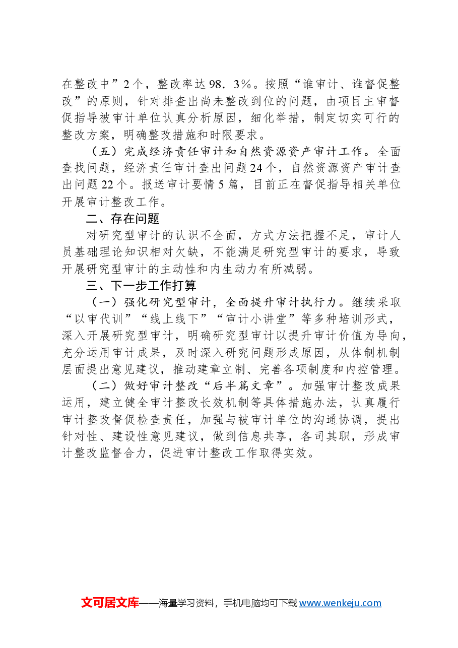 区审计局2024年第一季度工作总结.docx,第2页预览