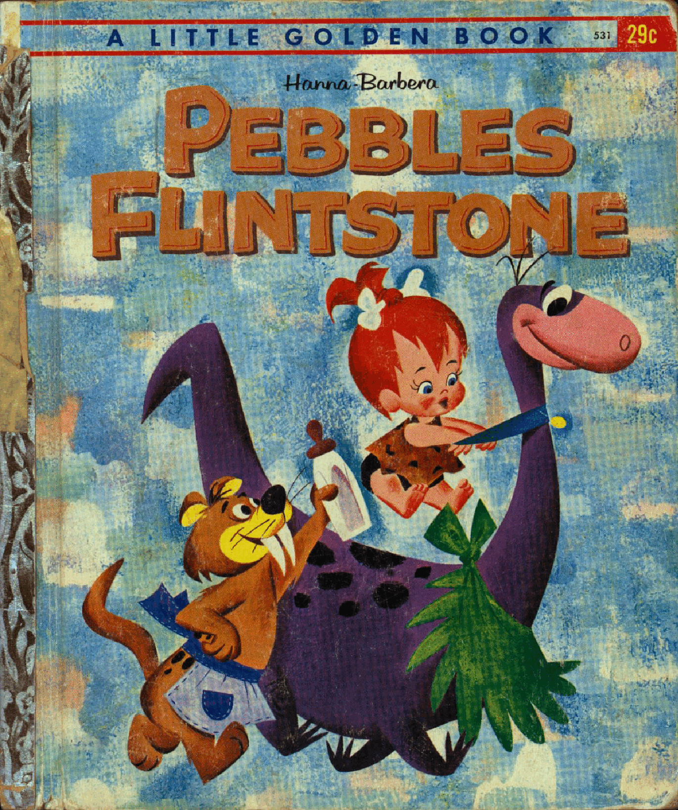 英文绘本:Little Golden Book #0531 - Hanna-Barbera Pebbles Flintstone (1963) .pdf,第1页预览