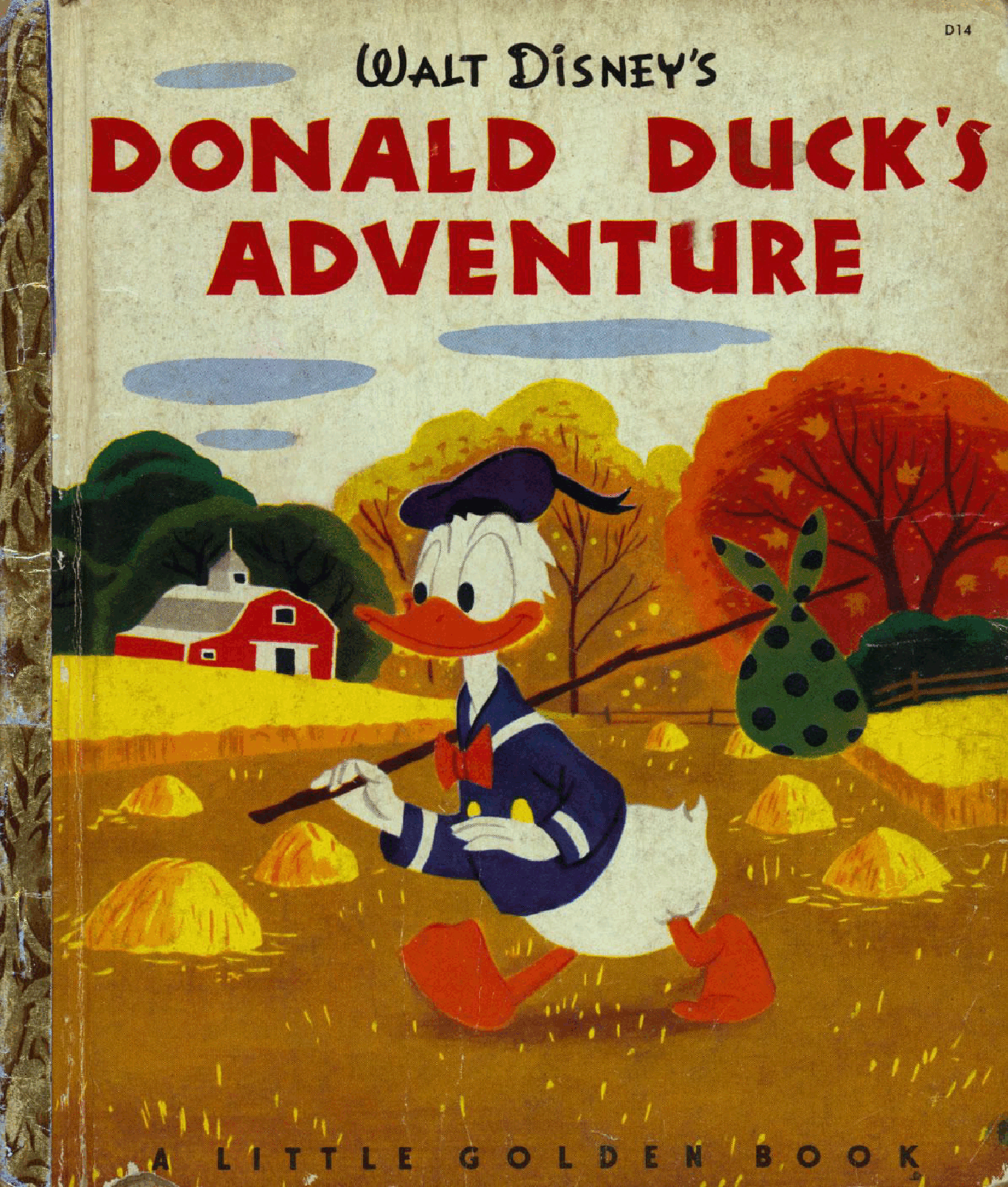 英文绘本:Little Golden Book #D014 - Walt Disney's Donald Duck's Adventure (1950).pdf,第1页预览