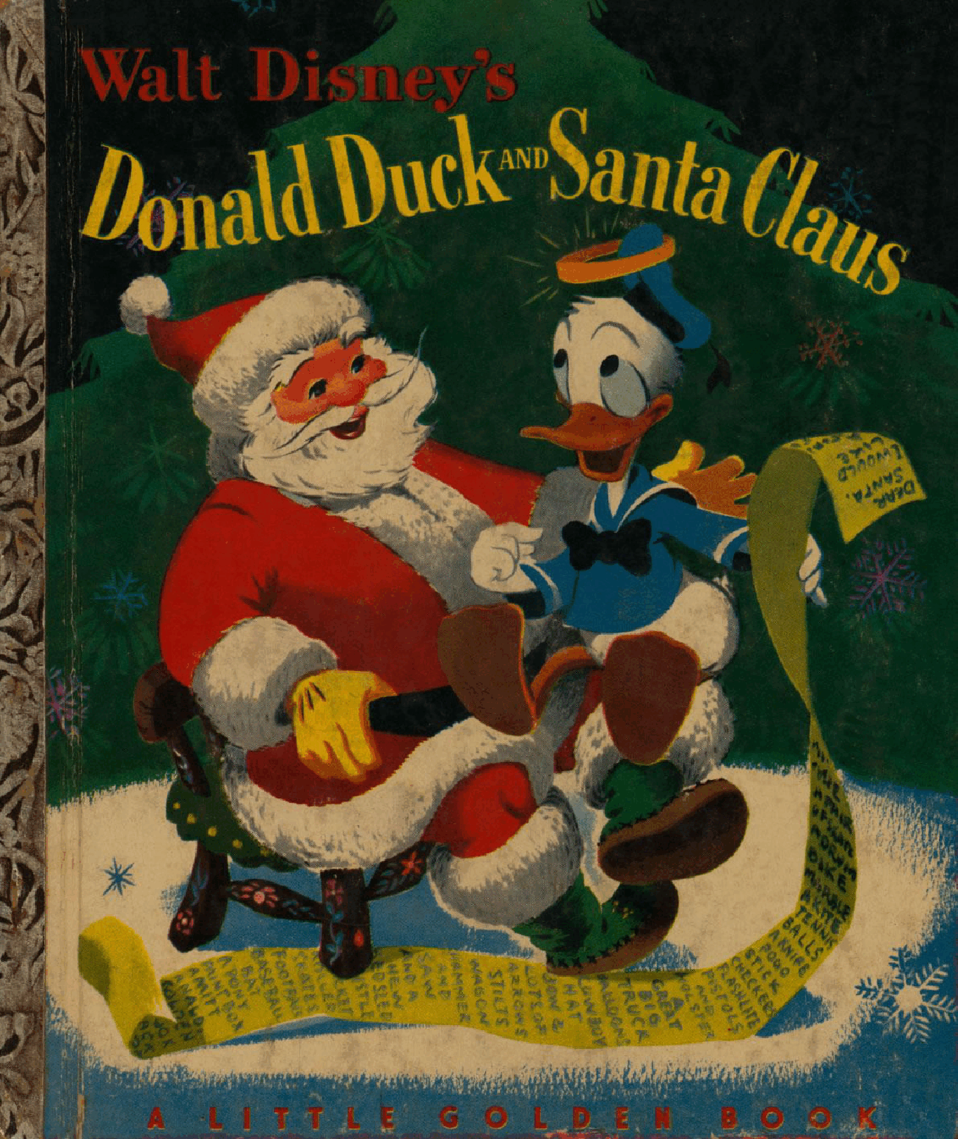 英文绘本:Little Golden Book D027 - Walt Disney's Donald Duck and Santa Claus (1952) (goldengems).pdf,第1页预览