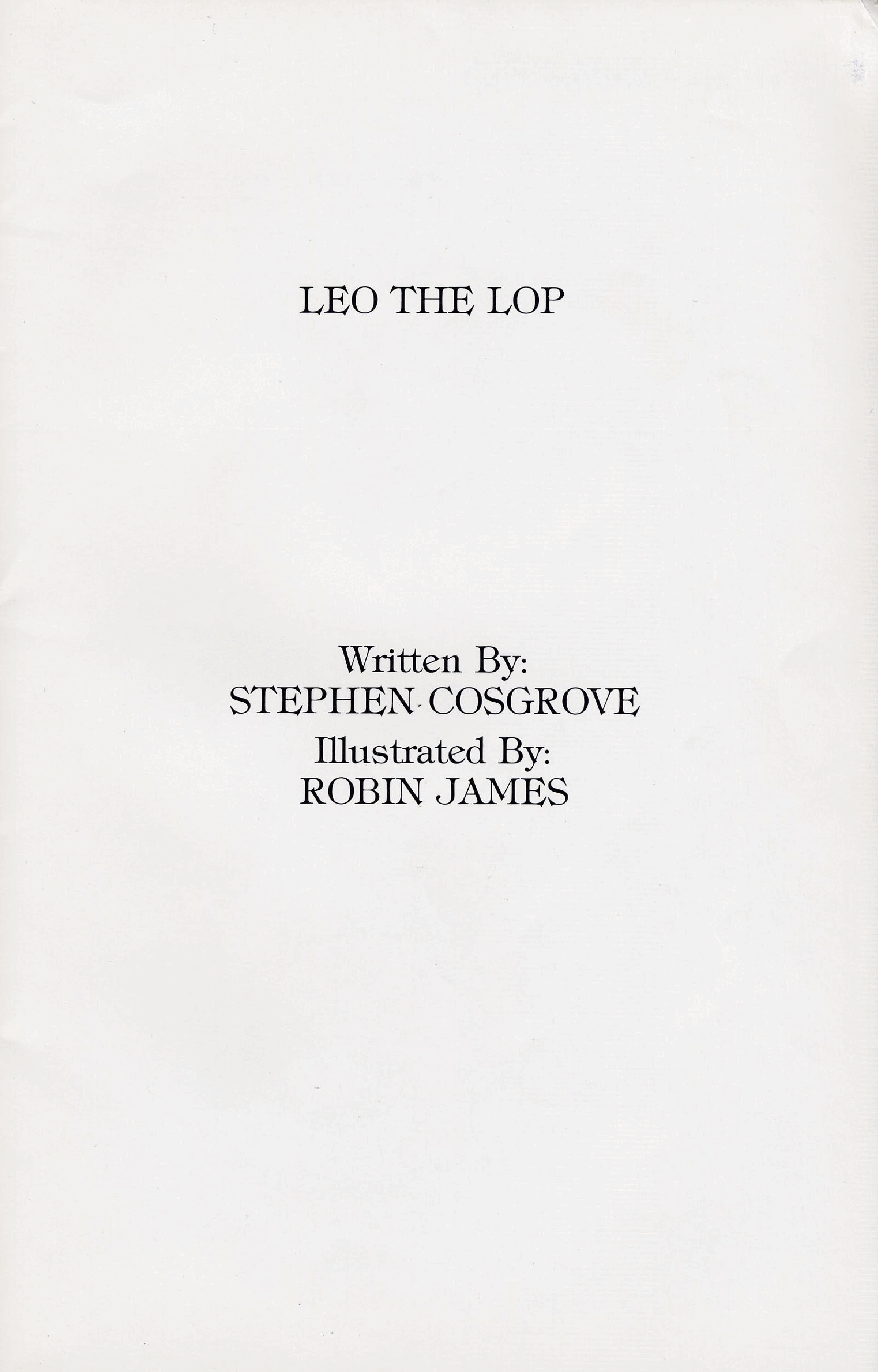 Leo The Lop - Serendipity Press (Scan By Tinkerhelly).pdf,第2页预览
