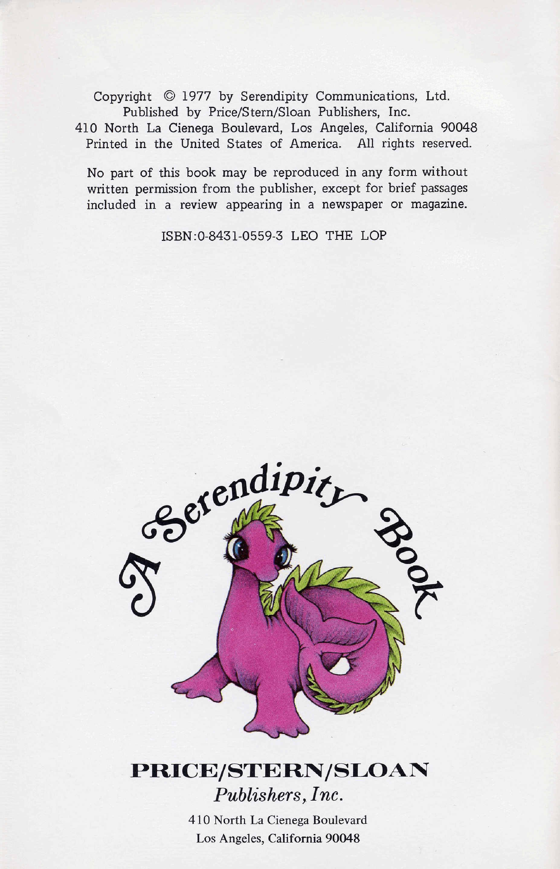Leo The Lop - Serendipity Press (Scan By Tinkerhelly).pdf,第3页预览